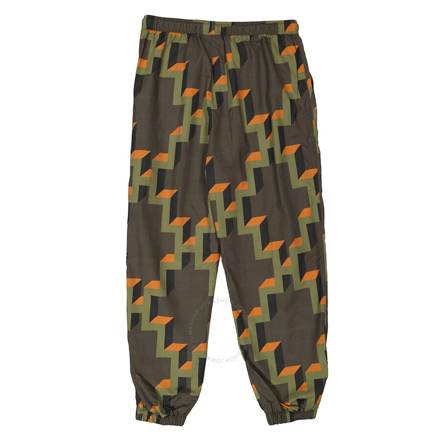 Marcelo Burlon Men's Army Orange Cross Geometric-Print Joggers - 2
