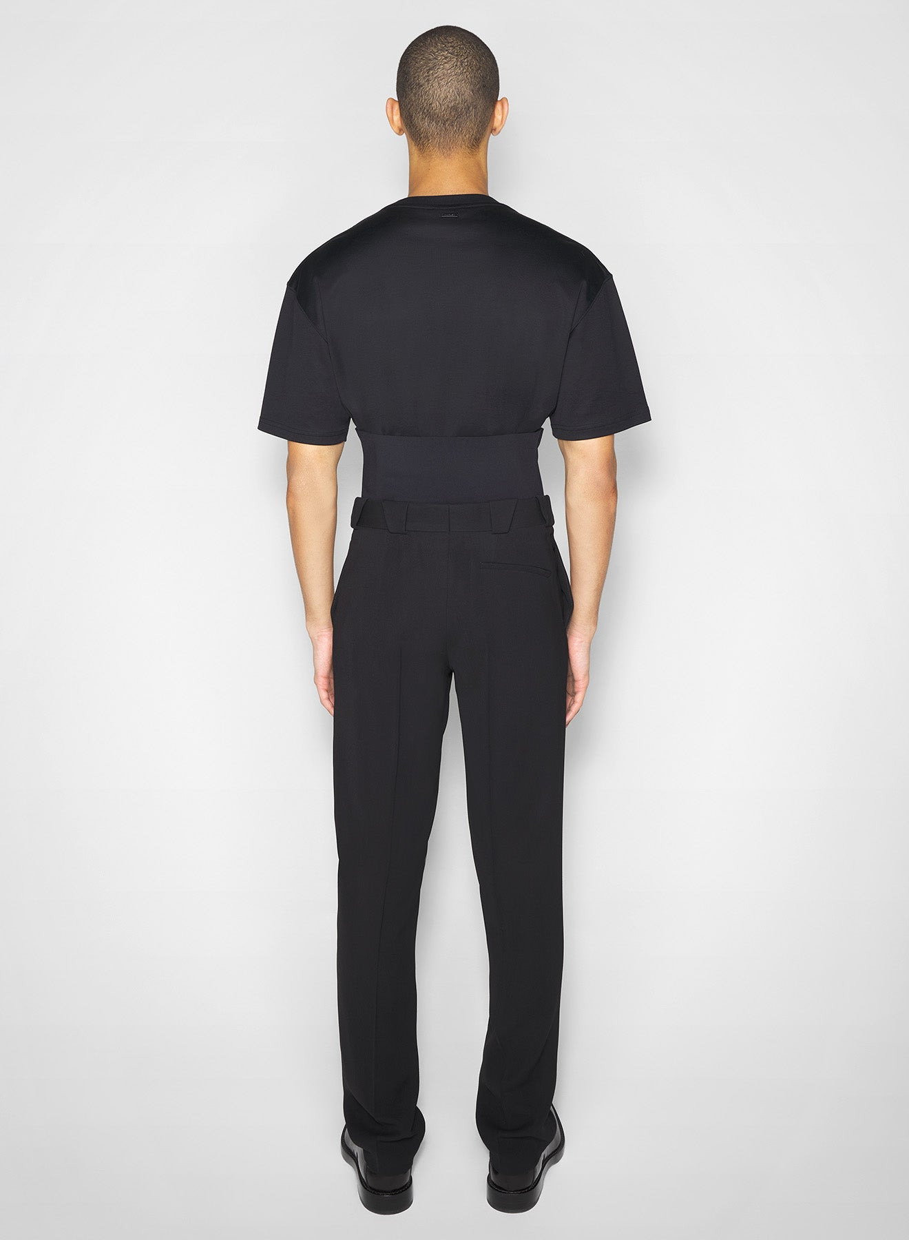 black boxy corset t-shirt - 4