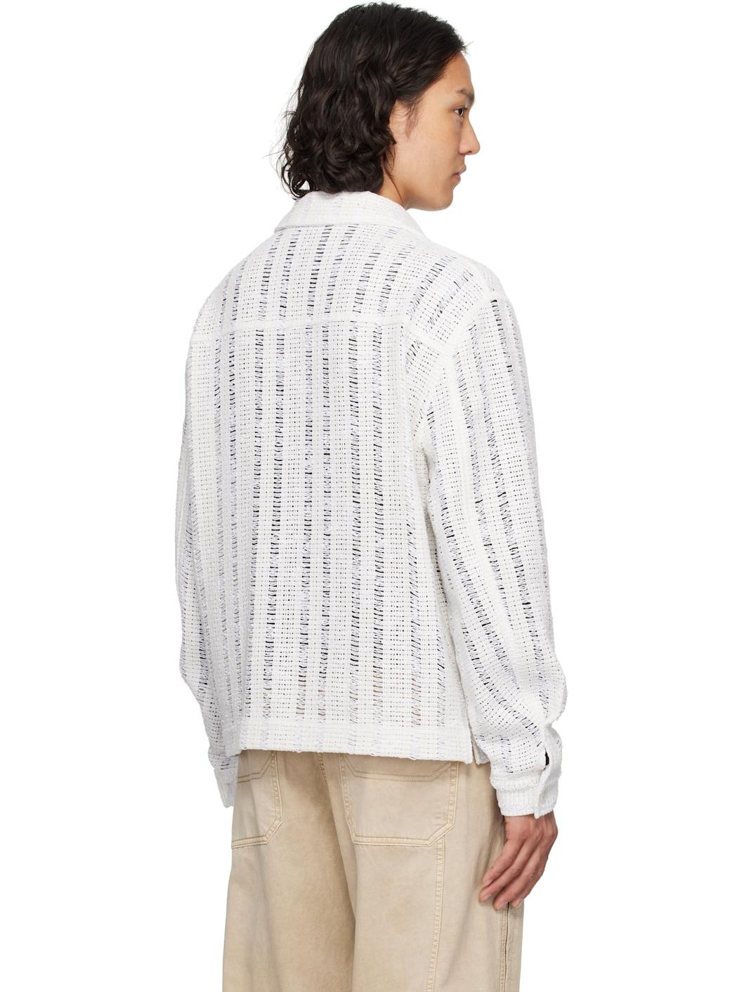White Crochet Button Jacket - 3