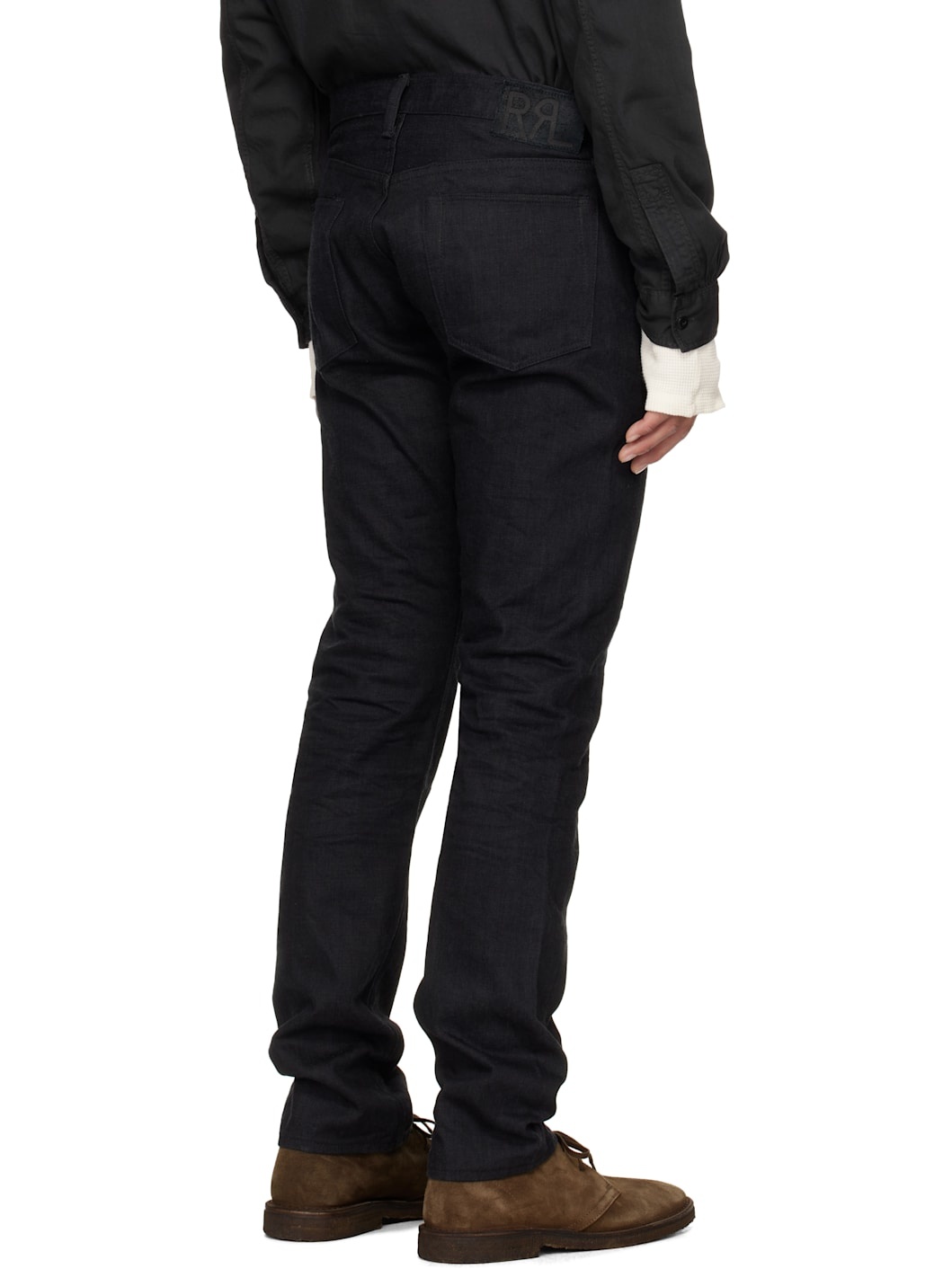 Black Slim Fit Selvedge Jeans - 3
