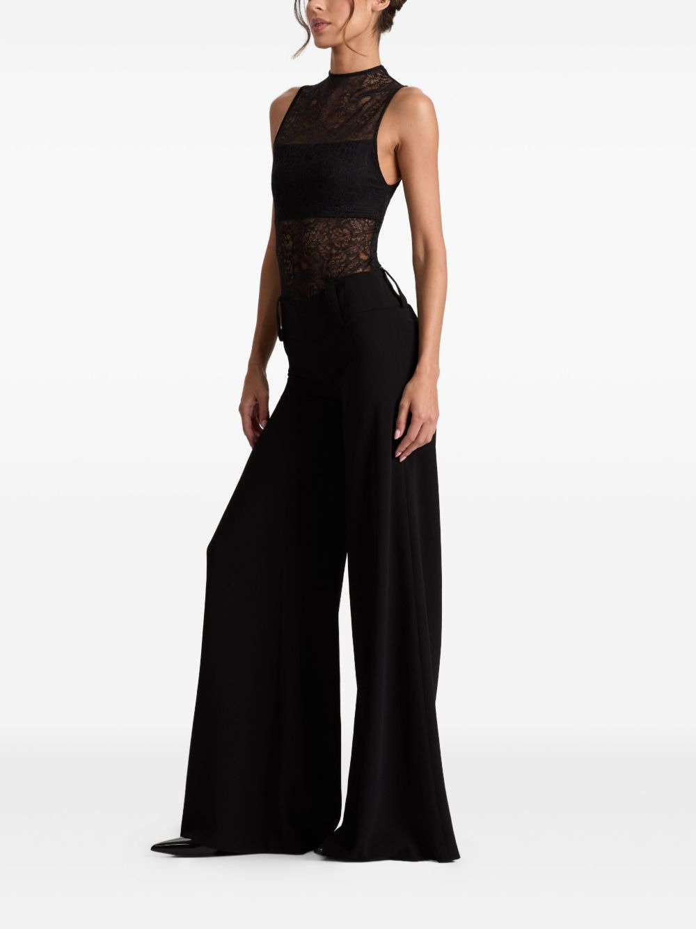 floral-lace bodysuit - 3
