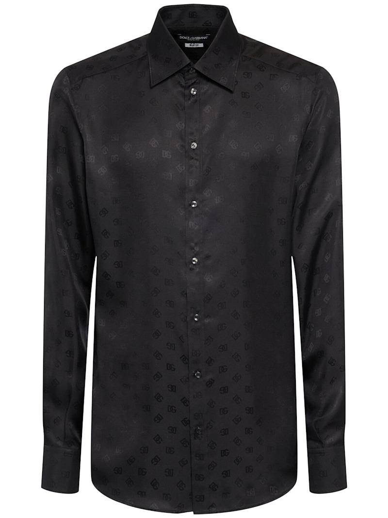 Jacquard logo short sleeve shirt - 1