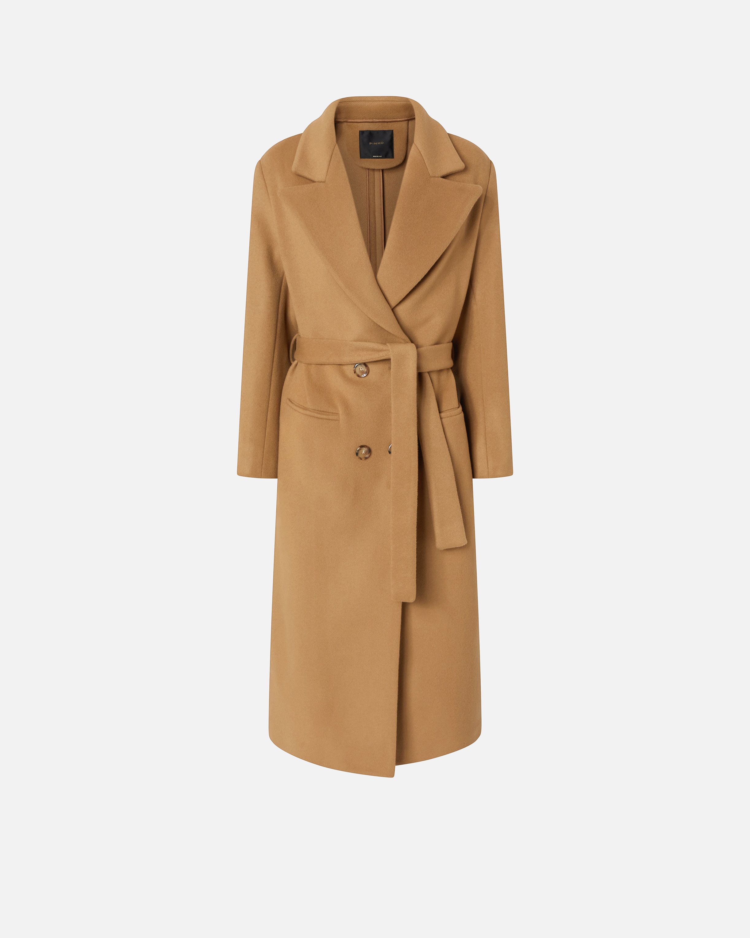 コート PINKO 104931A213Z07 Coats PINKO LONG DOUBLE-BREASTED COAT WITH MATCHING BELT | REVERSIBLE