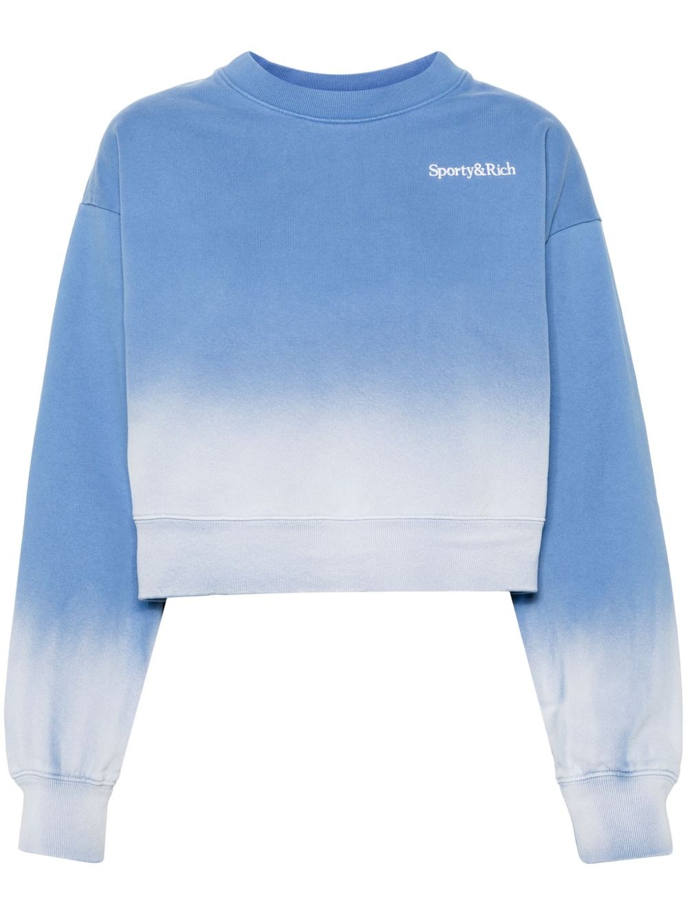 logo-embroidered cropped sweatshirt - 1
