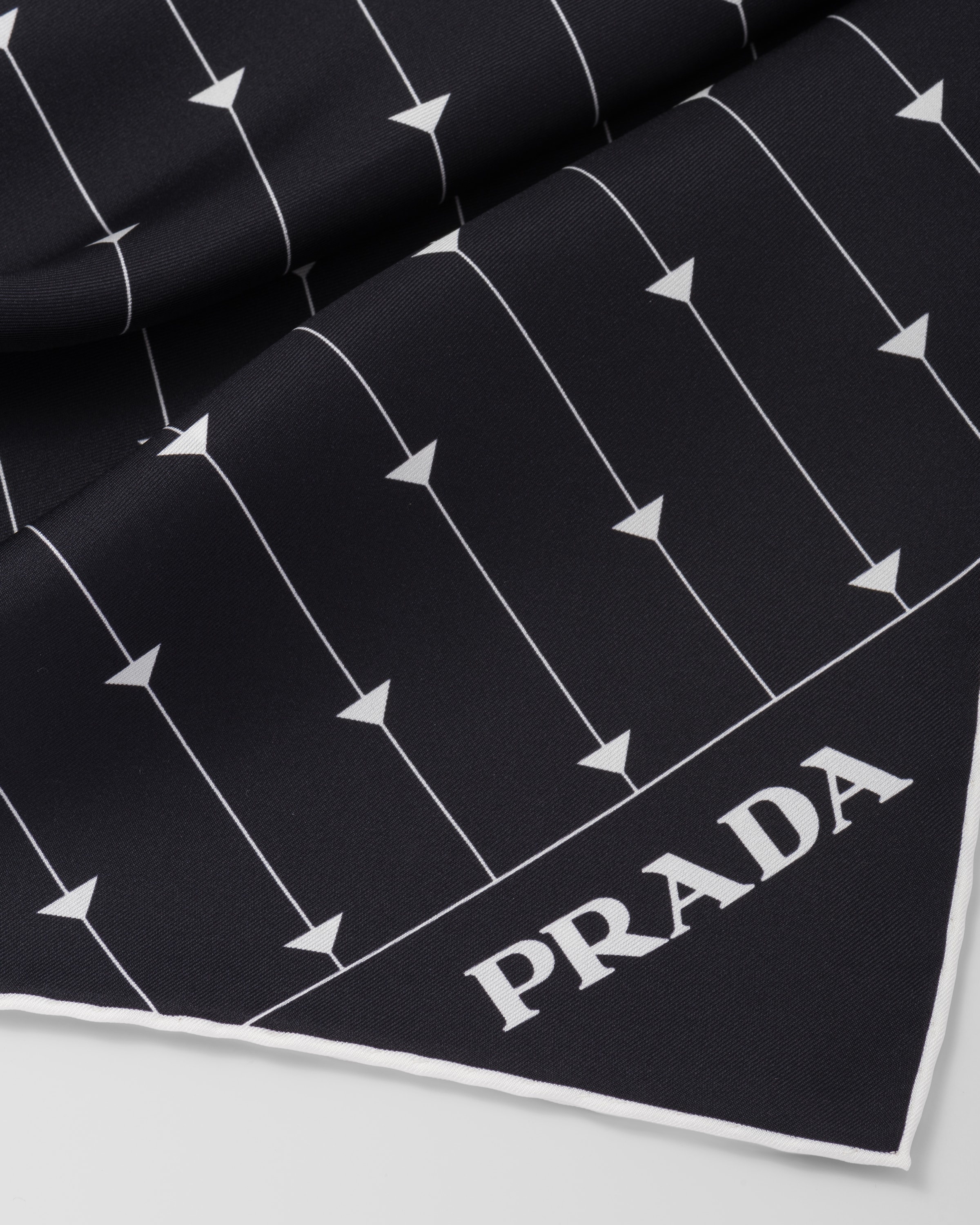 Printed silk twill foulard - 2