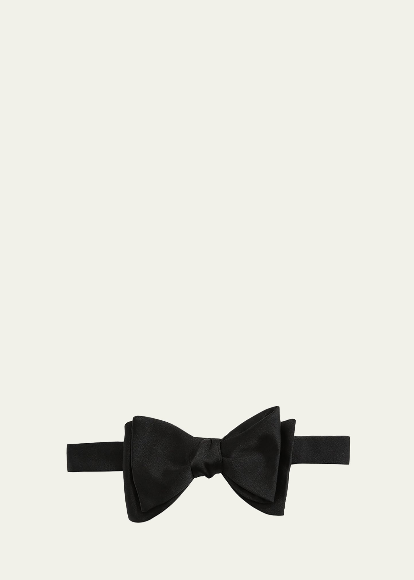 Solid Satin Bow Tie - 1
