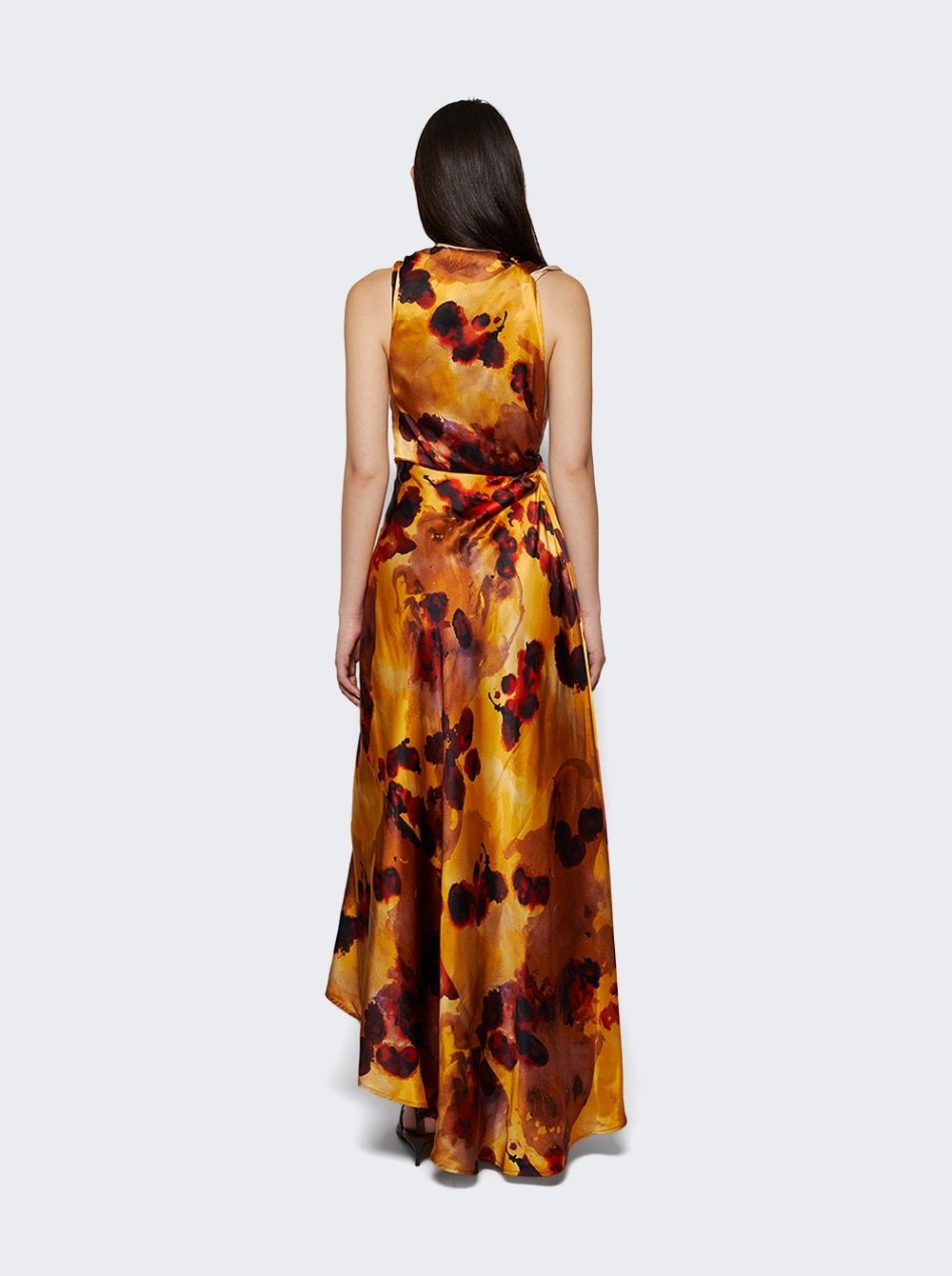 Sleeveless Draped Midi Dress Amber - 4