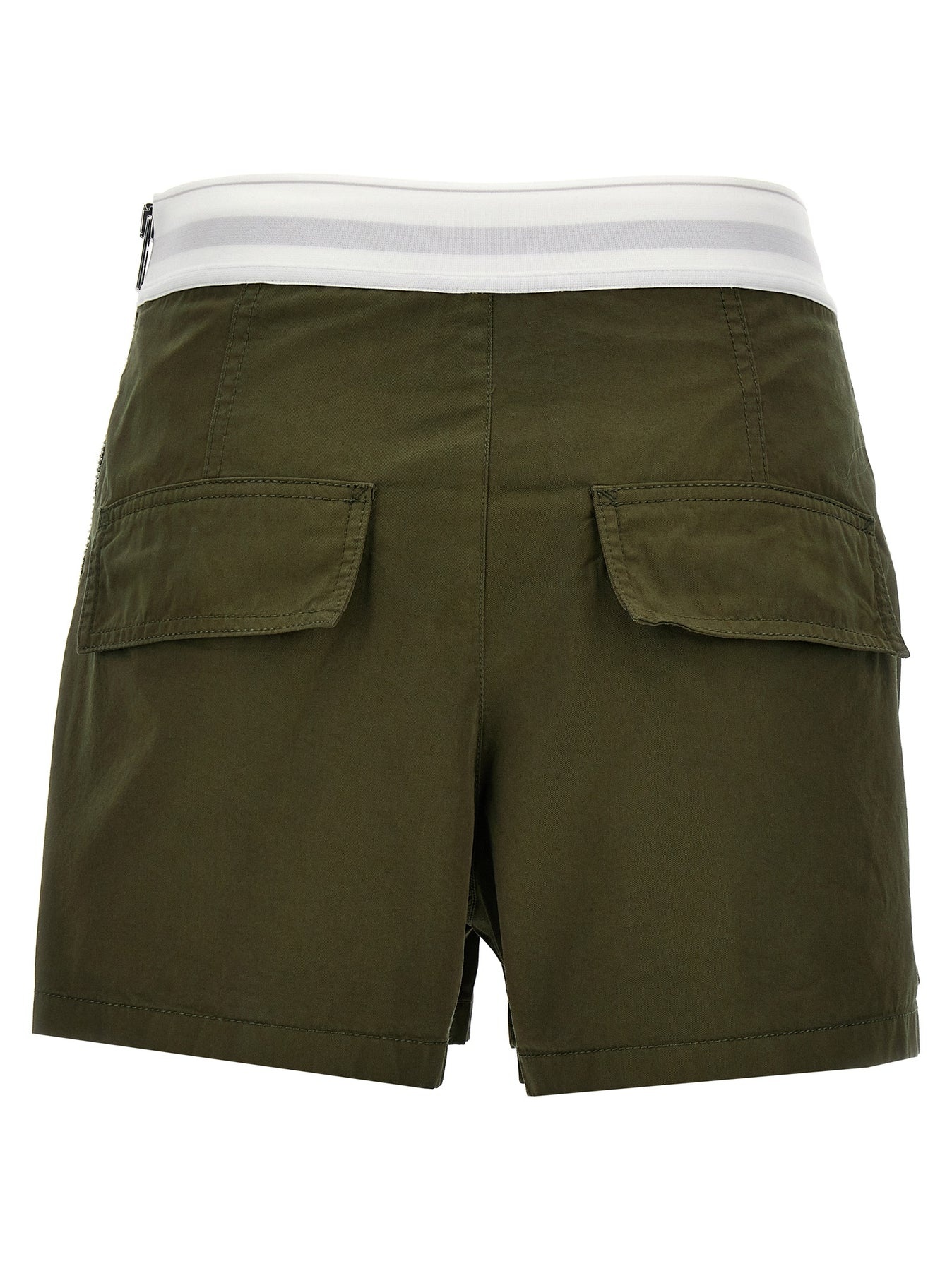 High Waisted Cargo Rave Bermuda, Short Green - 2