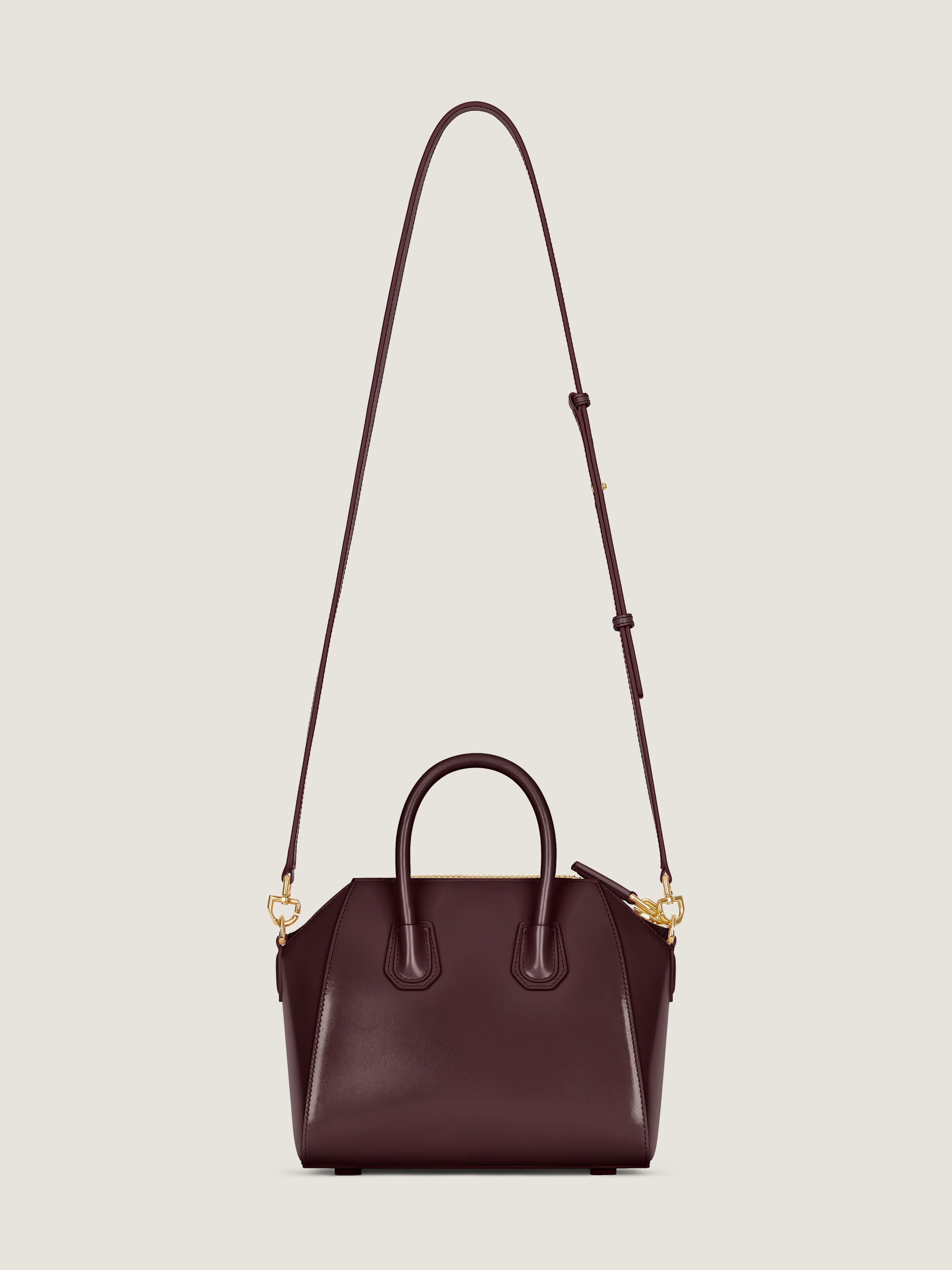 MINI ANTIGONA BAG IN BOX LEATHER - 3
