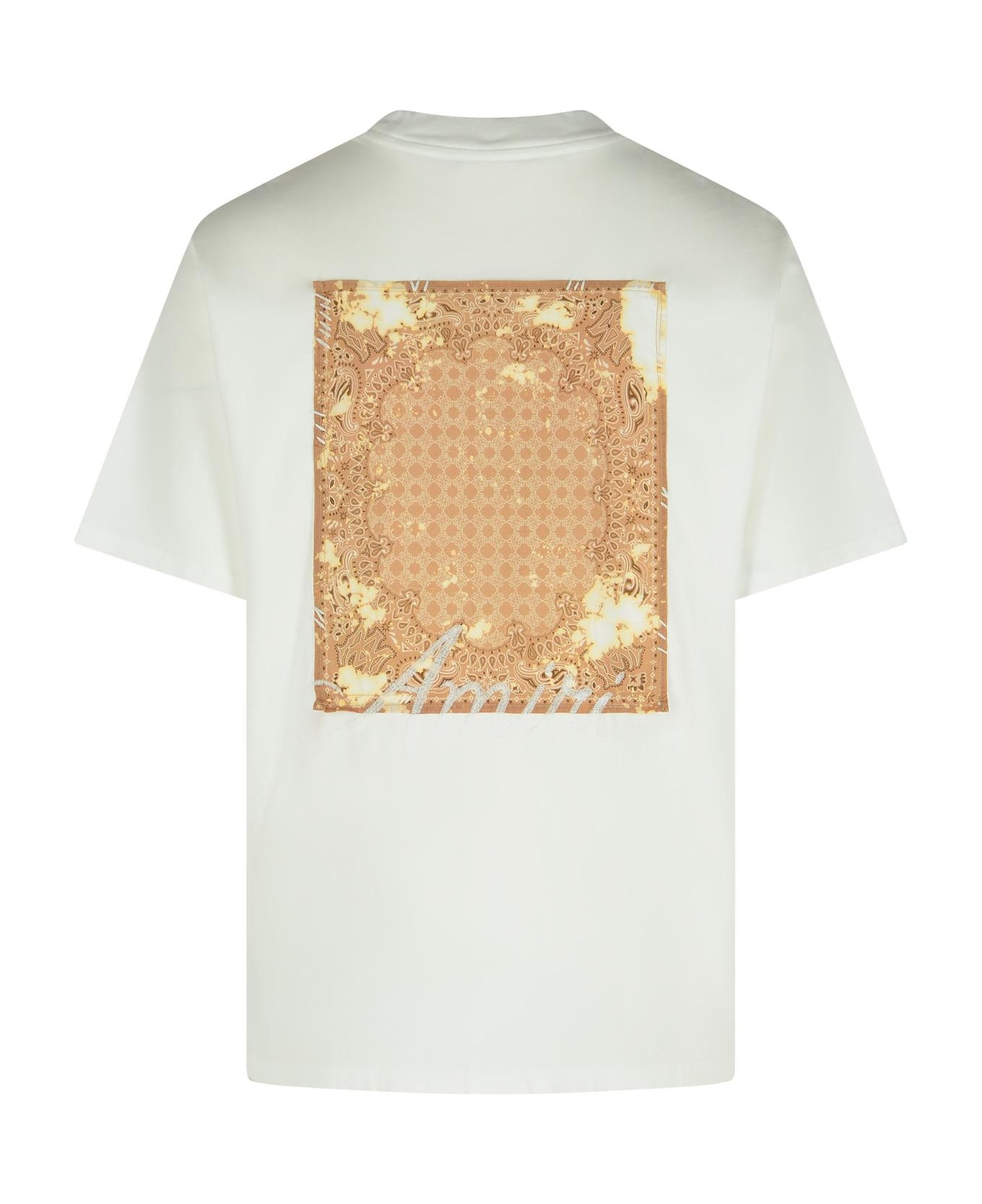 'bandana' White Cotton T-shirt - 3