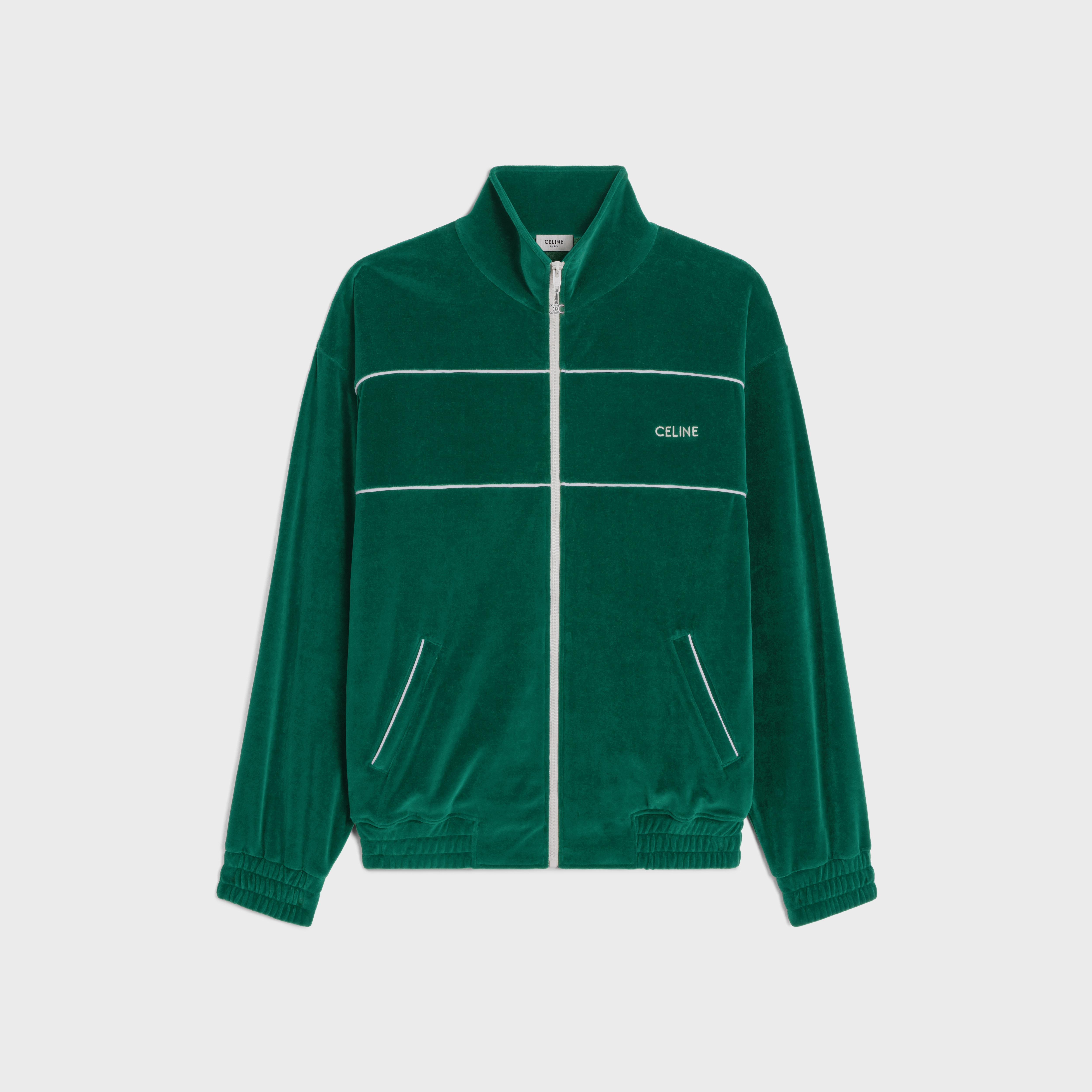 CELINE Celine tracksuit jacket in velvet jersey | REVERSIBLE