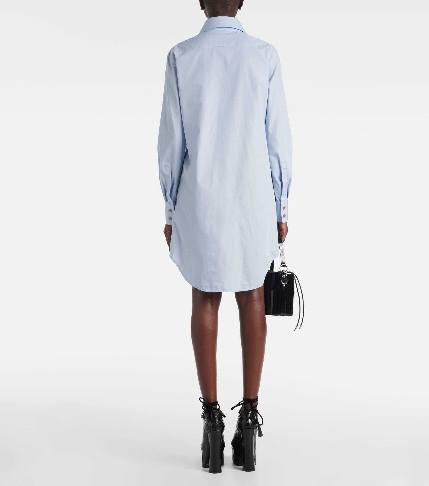 Heart cutout cotton shirt dress - 3