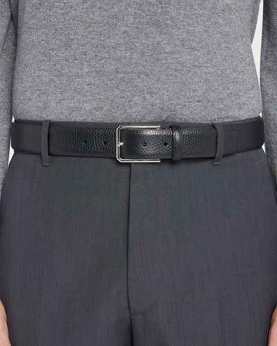 Santoni Men's Rectangle Buckle Grained Leather Belt outlook