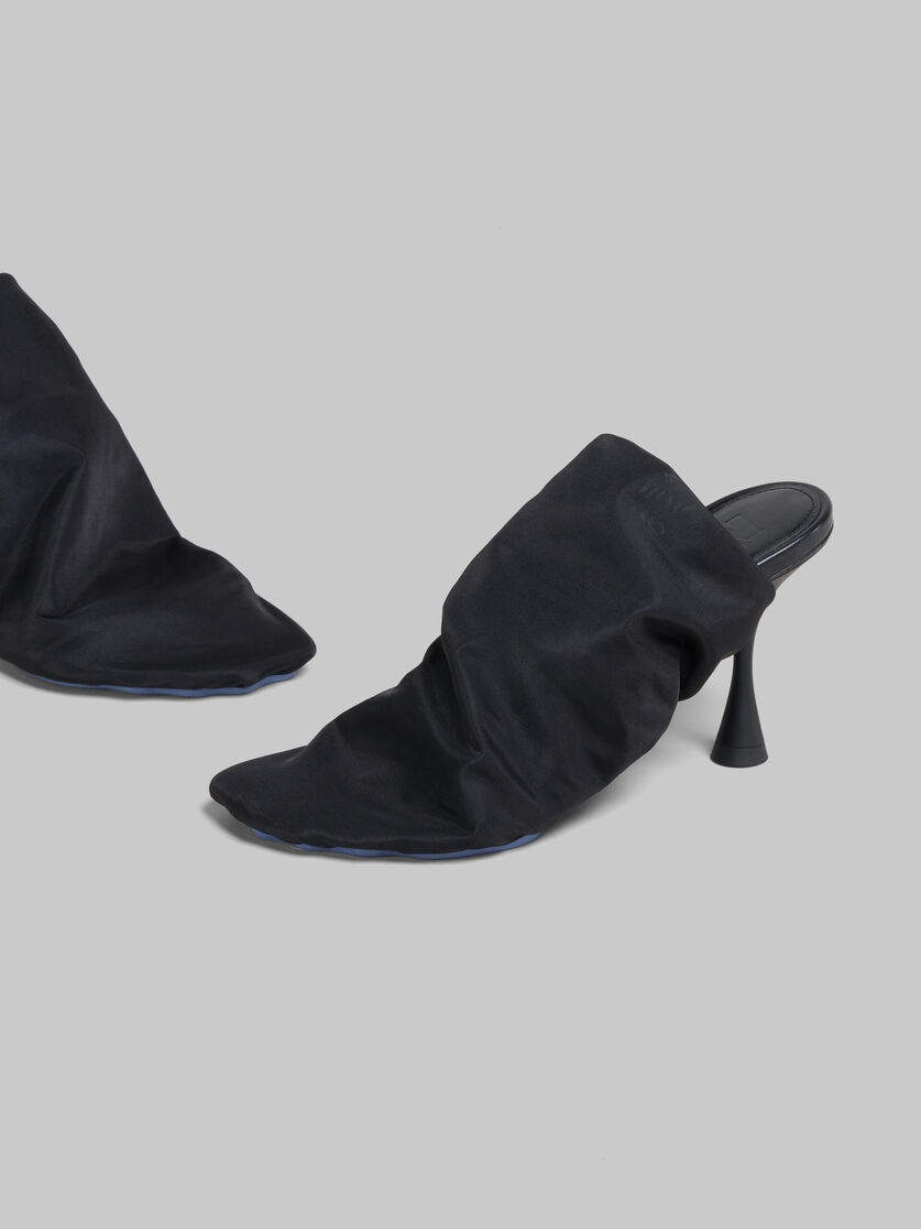 BLACK STRETCH-TULLE MOONLIGHT SANDAL - 5