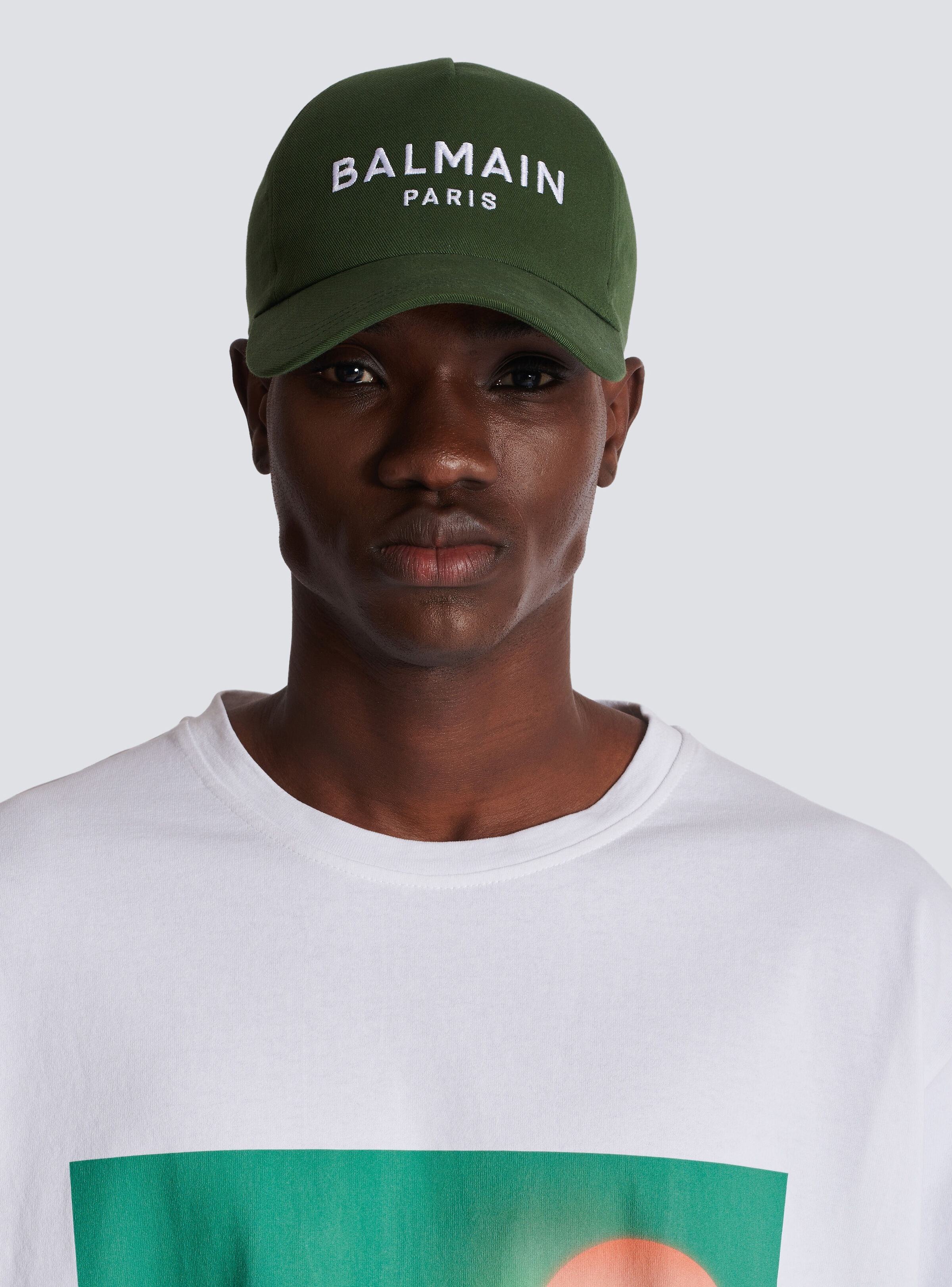 Cotton cap with Balmain Paris embroidery - 2