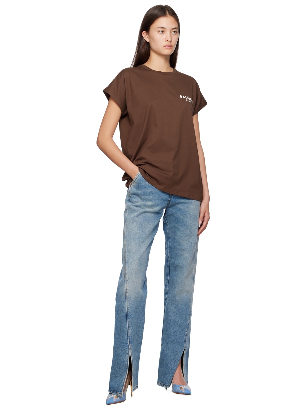 Brown Flock T-Shirt - 4