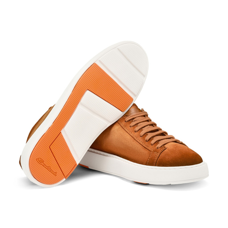 Men's orange suede sneaker 3