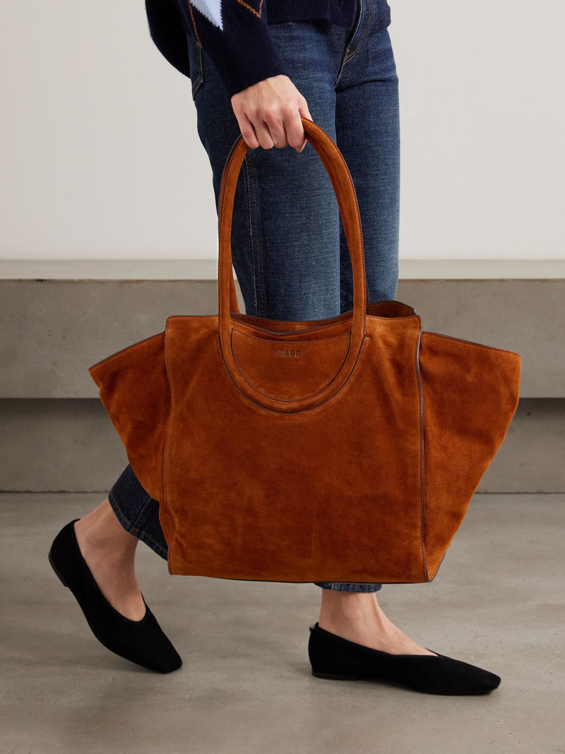 STAUD Maude suede tote Tan outlook