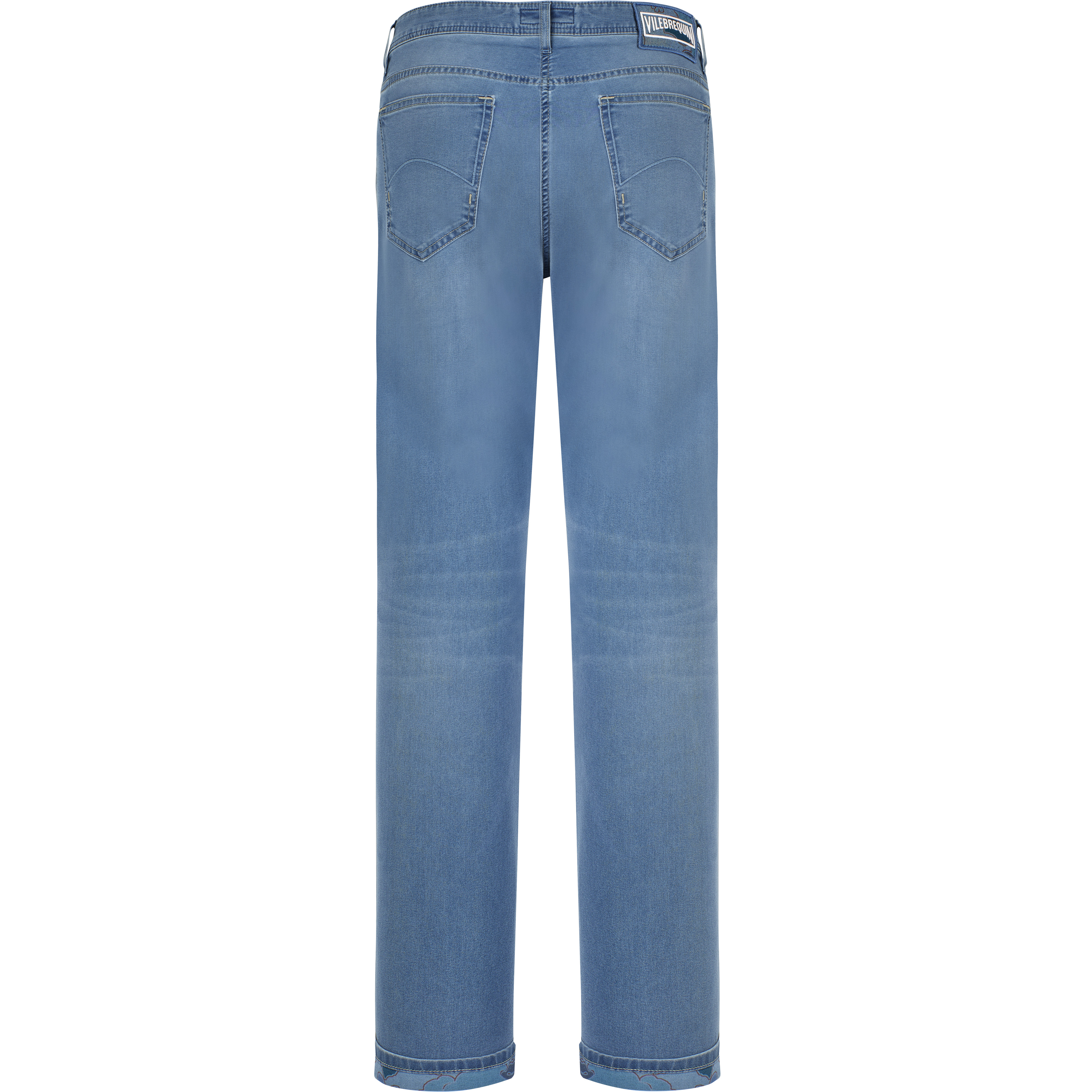 Men 5-Pockets Denim Pants Tropical Turtles - 2