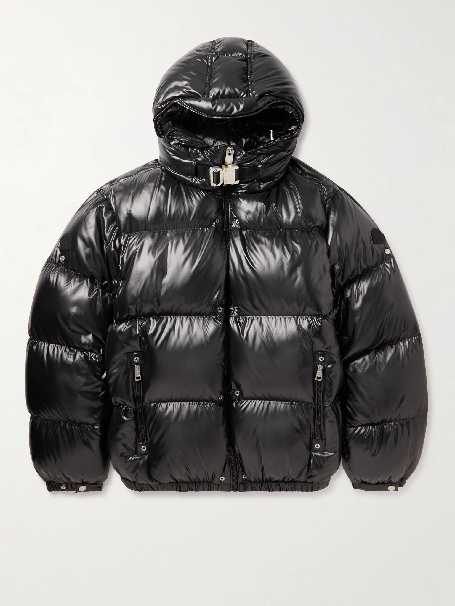 6 Moncler 1017 ALYX 9SM Almondis Shell Hooded Down Jacket Black - 1