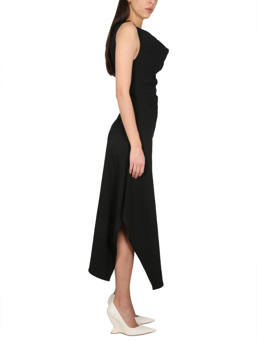 ASYMMETRICAL MIDI DRESS - 2