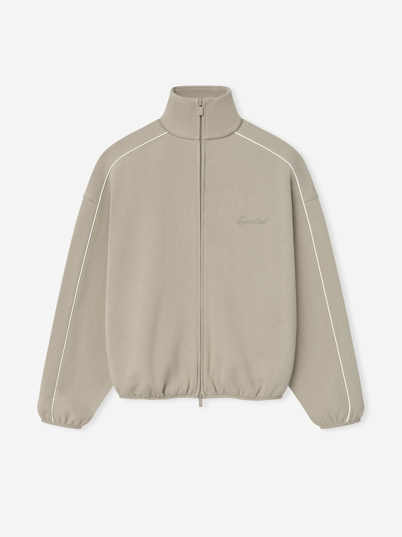 Modern Fleece Track Jacket With Piping - 1