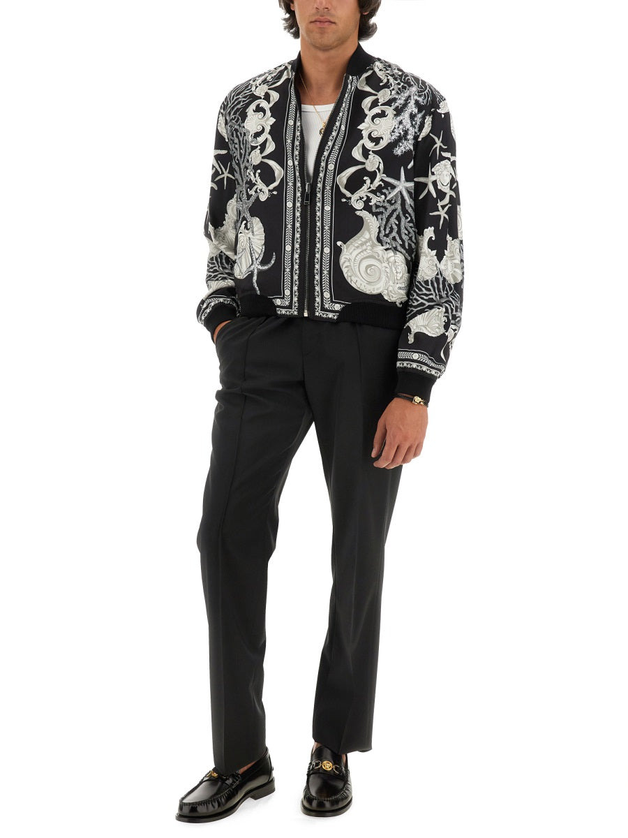 Versace Men Reversible Baroque Sea Jacket - 2
