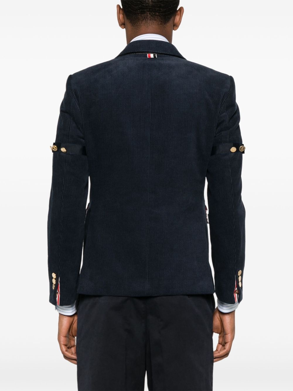 single-breasted corduroy blazer - 4