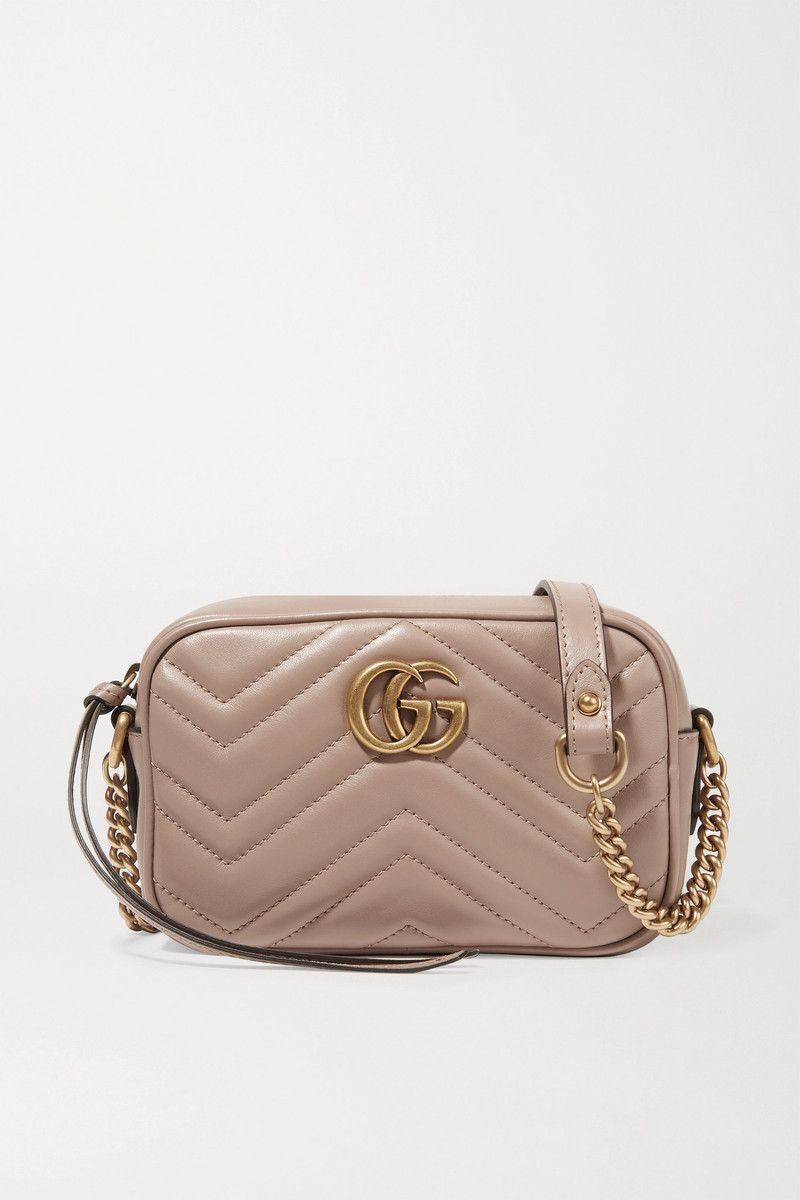 GG Marmont Camera mini quilted leather shoulder bag Antique rose - 1
