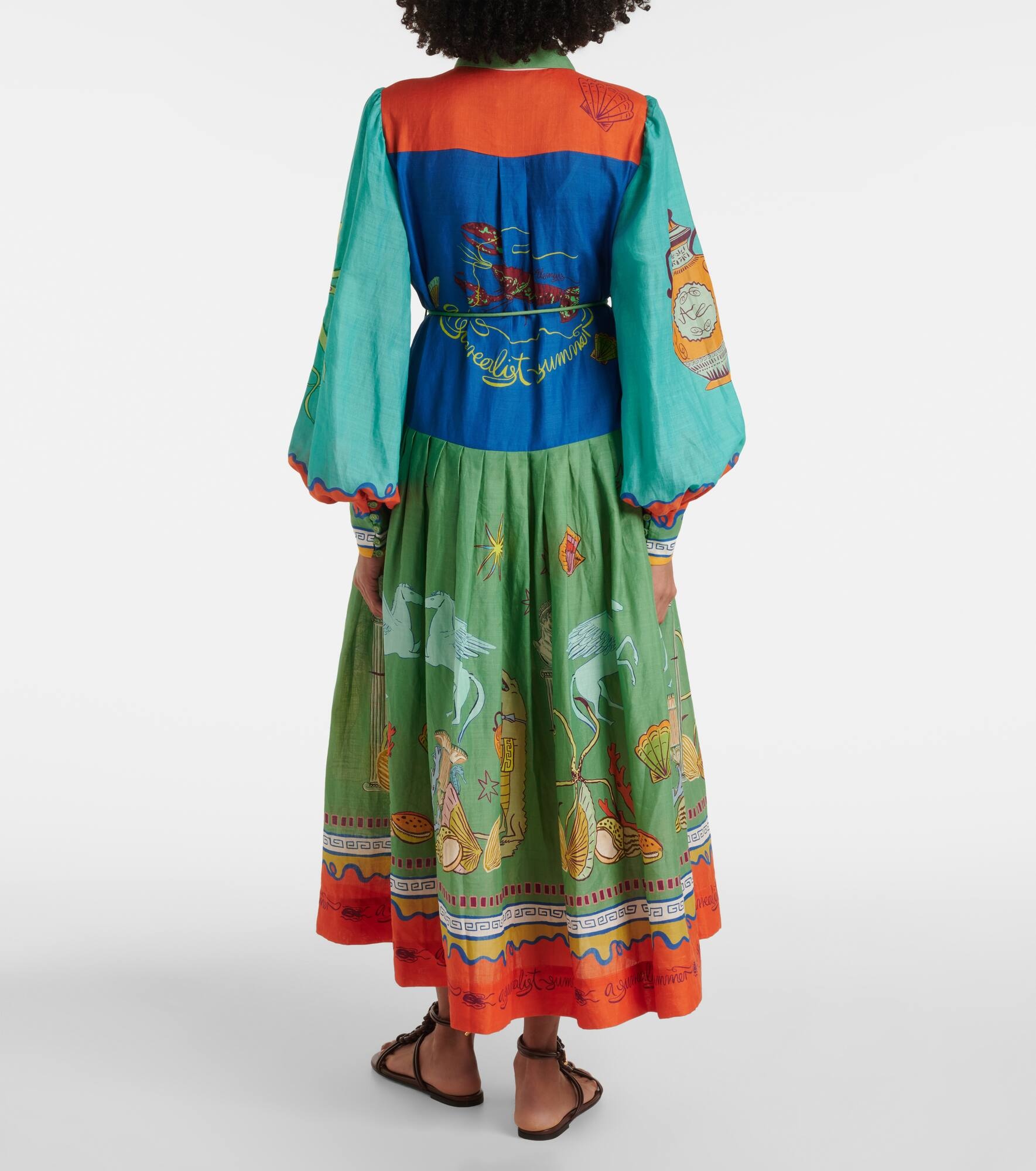 Surrealist cotton maxi dress - 3