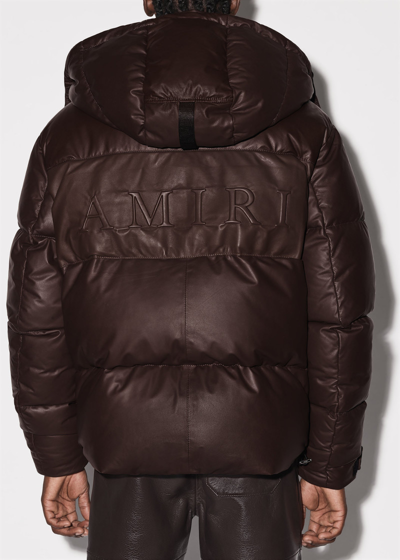 LEATHER PUFFER JACKET 12