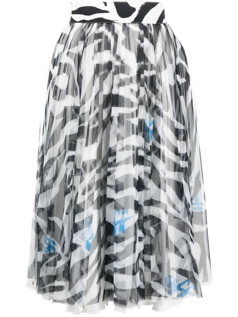 zebra-print midi skirt 1