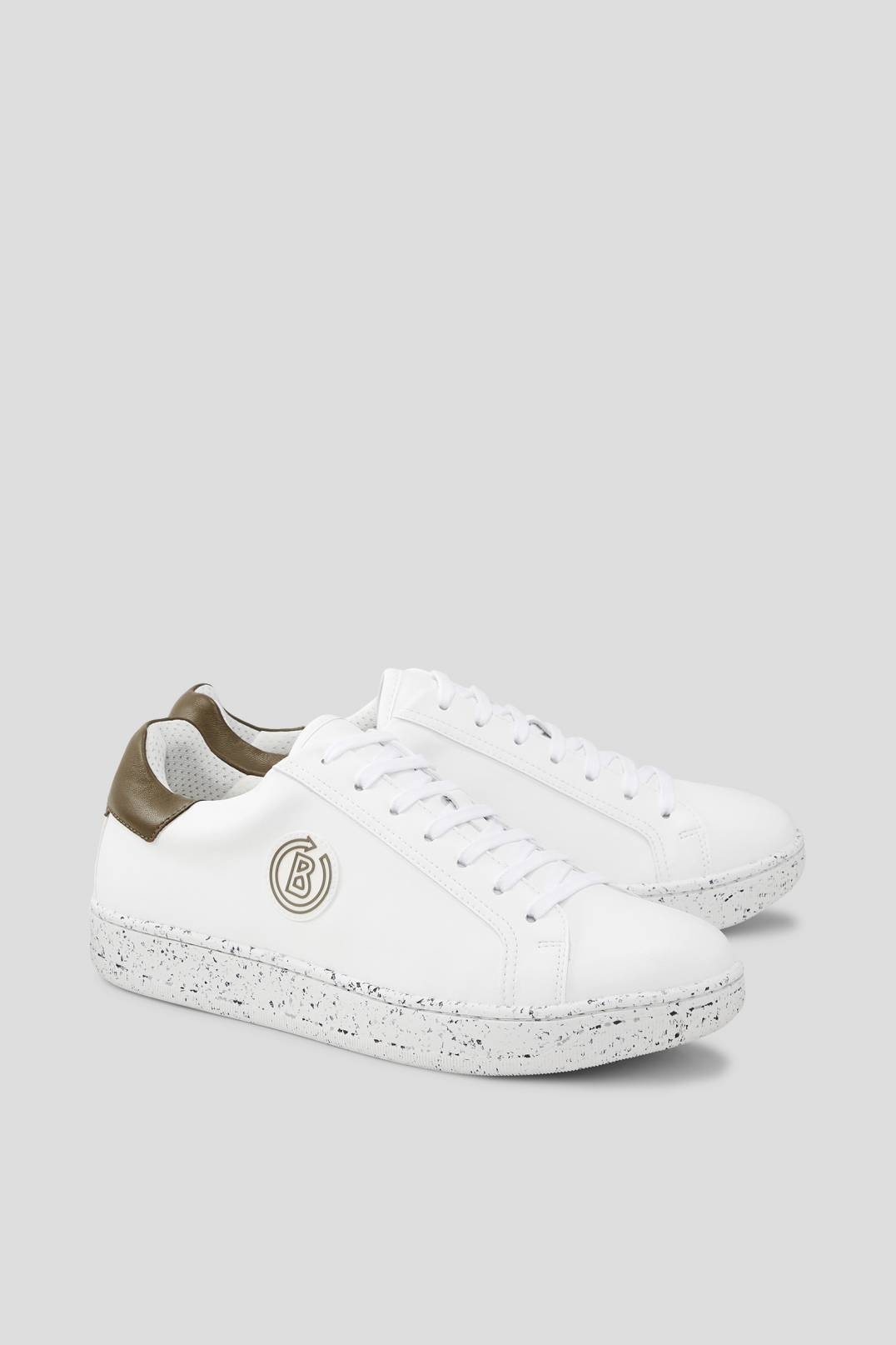MALMÖ SUSTAINABLE SNEAKERS IN WHITE/OLIVE GREEN - 3