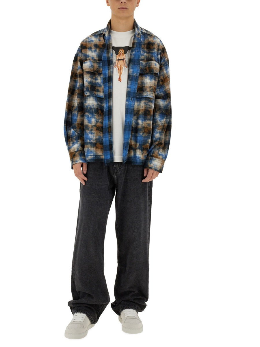 Palm Angels Men Plaid Shirt - 2