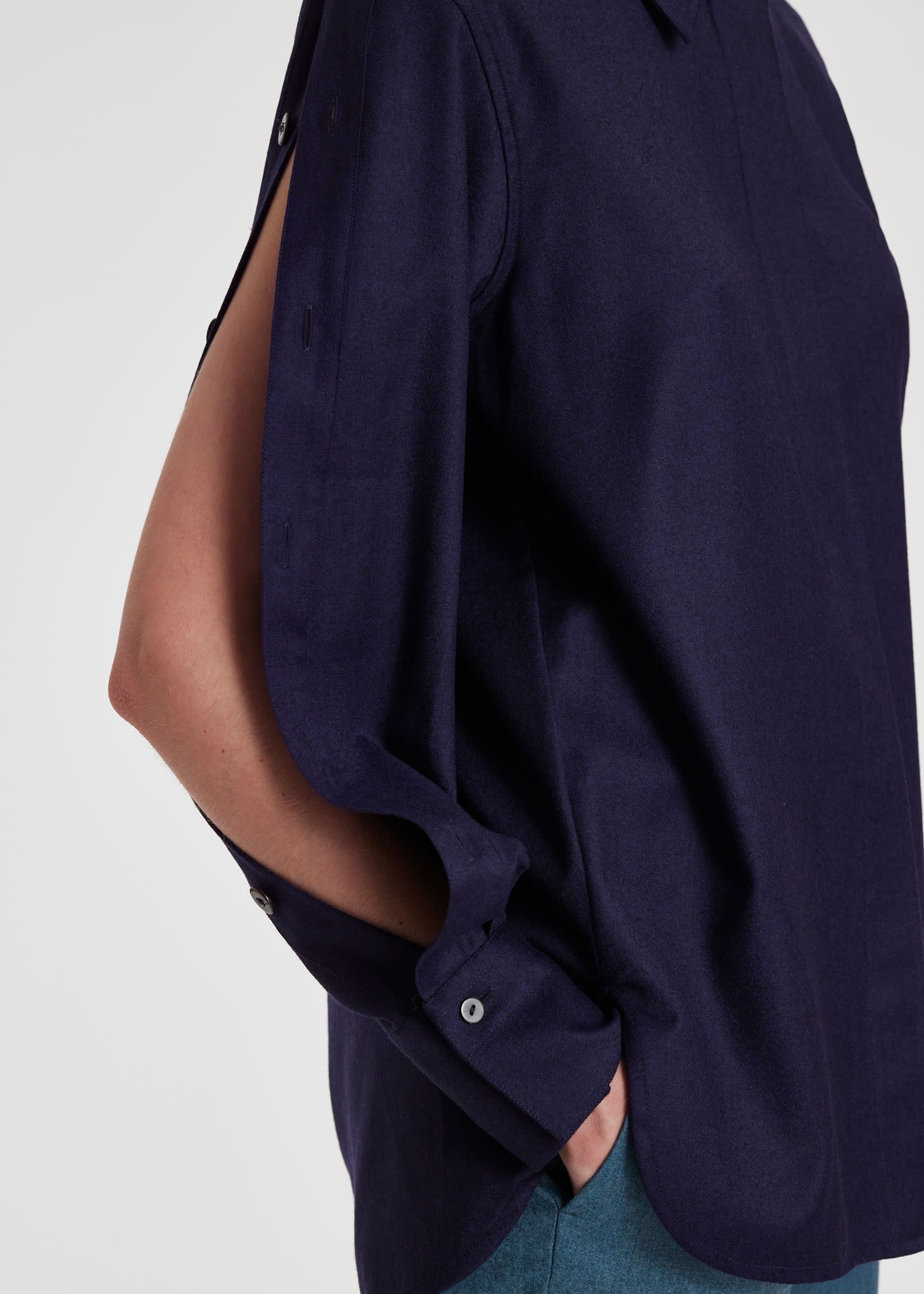 Wool-Cashmere Flannel Shirt - 6