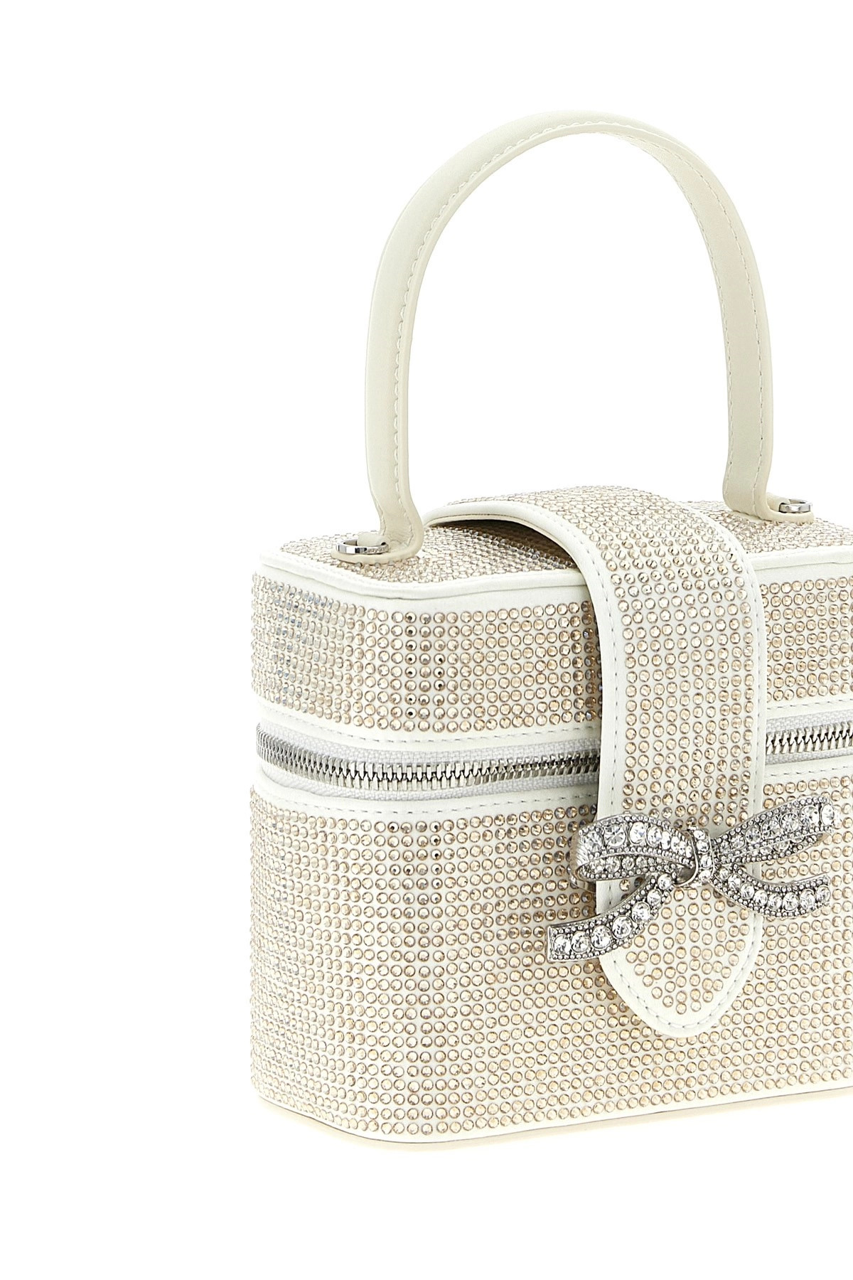 'Satin rhinestone vanity case' handbag - 4