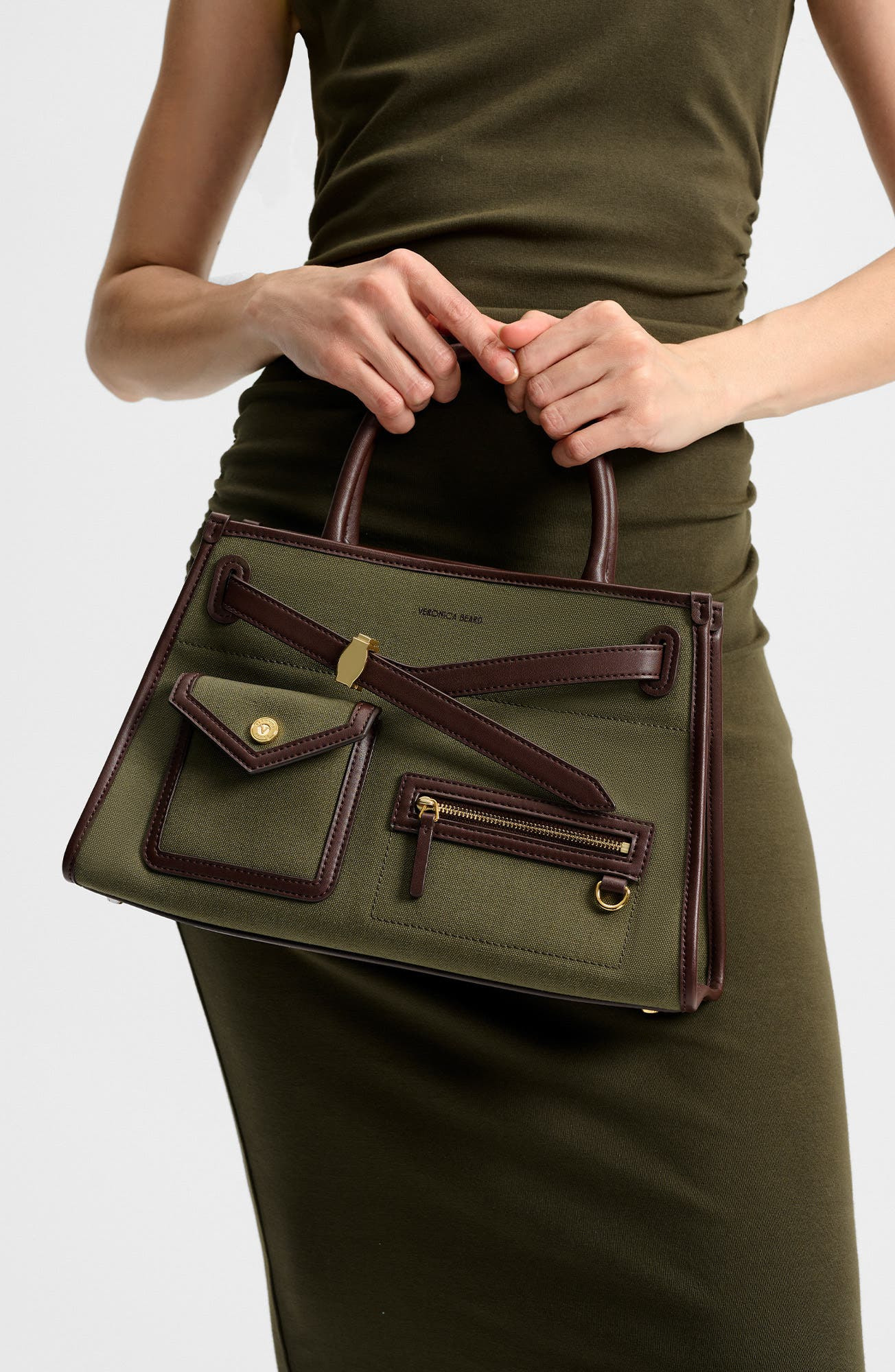 Veronica Beard Dash Cargo Top Handle Bag in Cypress at Nordstrom - 2