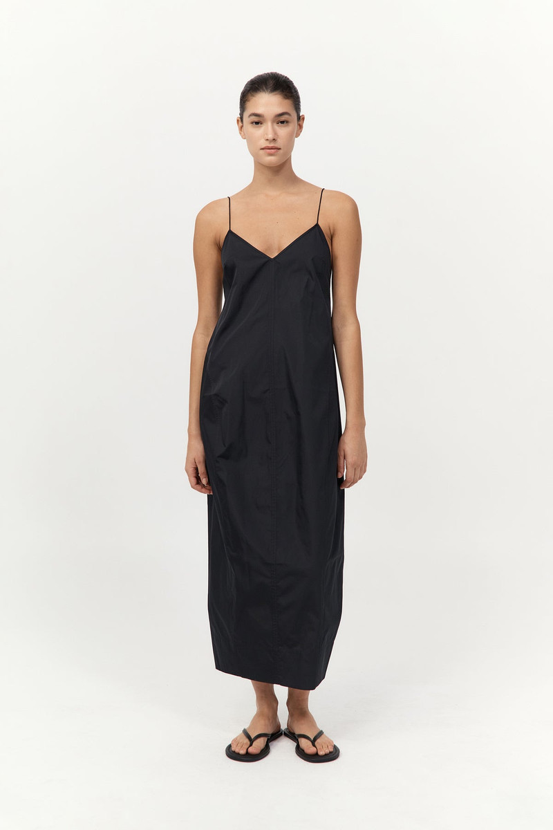 Paper Taffeta Cocoon Dress - Black 2