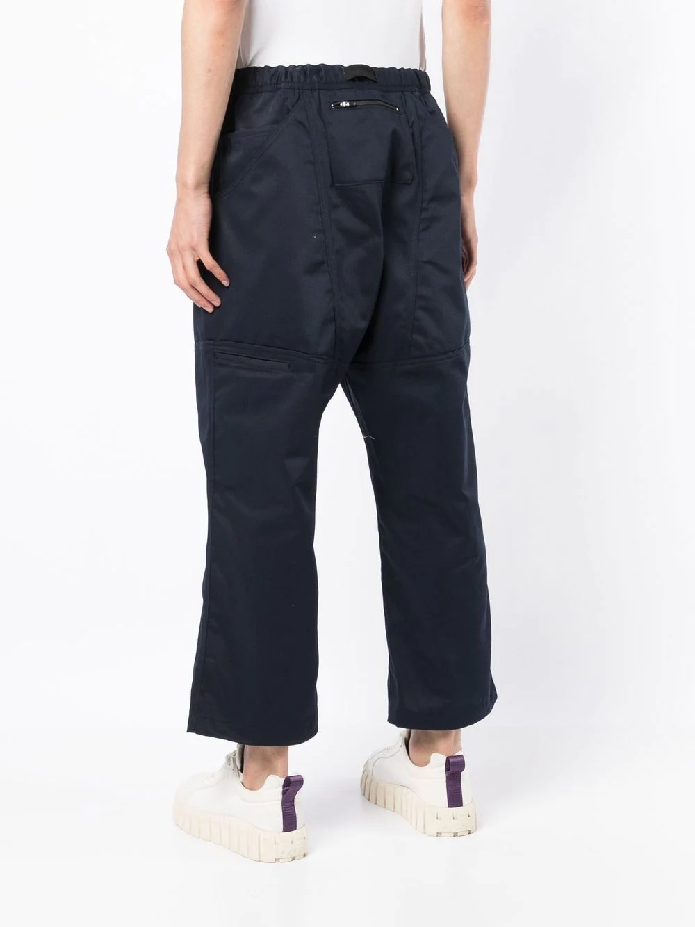 elasticated buckle-fastening trousers - 4