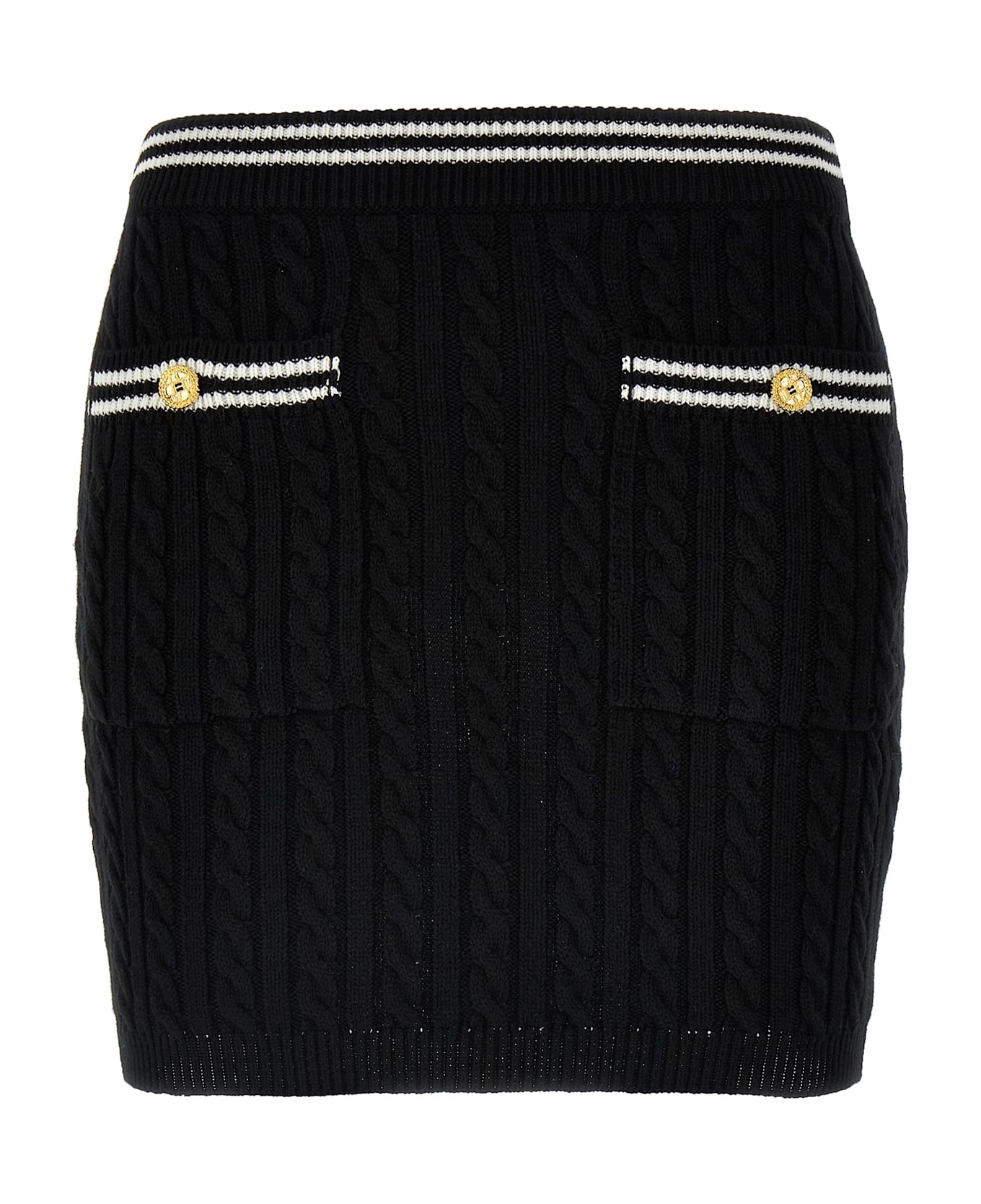 スカート ALESSANDRA RICH Braided skirt White/Black FABX3687K4264 Alessandra Rich Braided Skirt | italist | REVERSIBLE