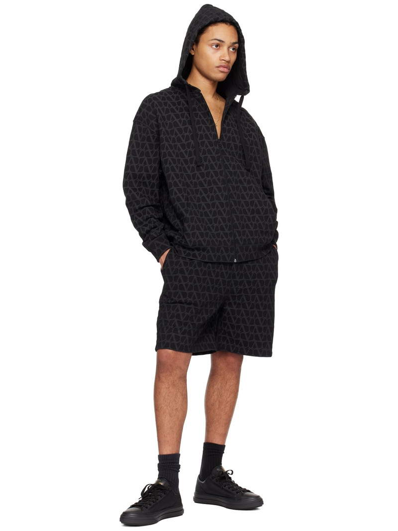 Valentino Black Iconographe Hoodie outlook