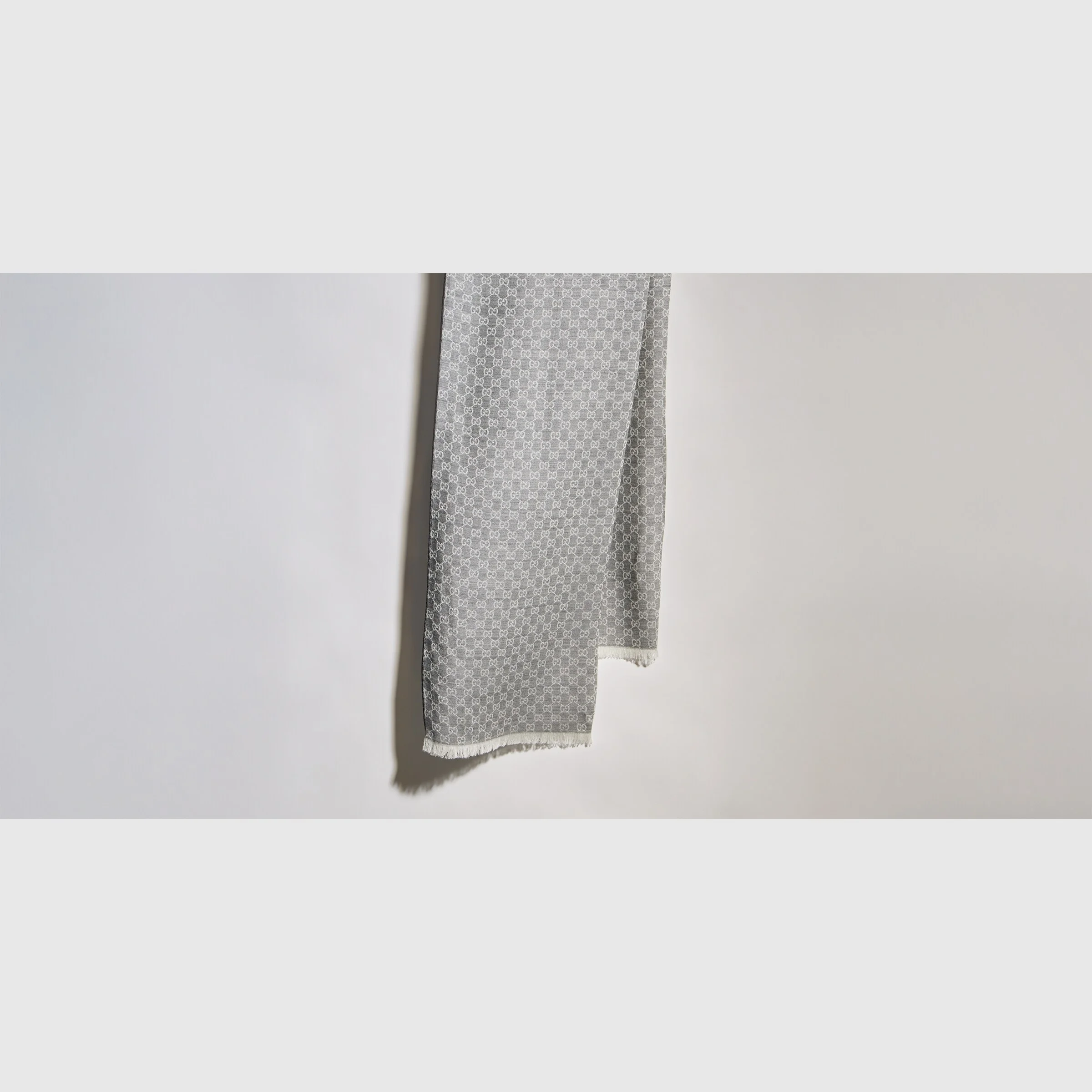 GG wool silk jacquard stole - 1