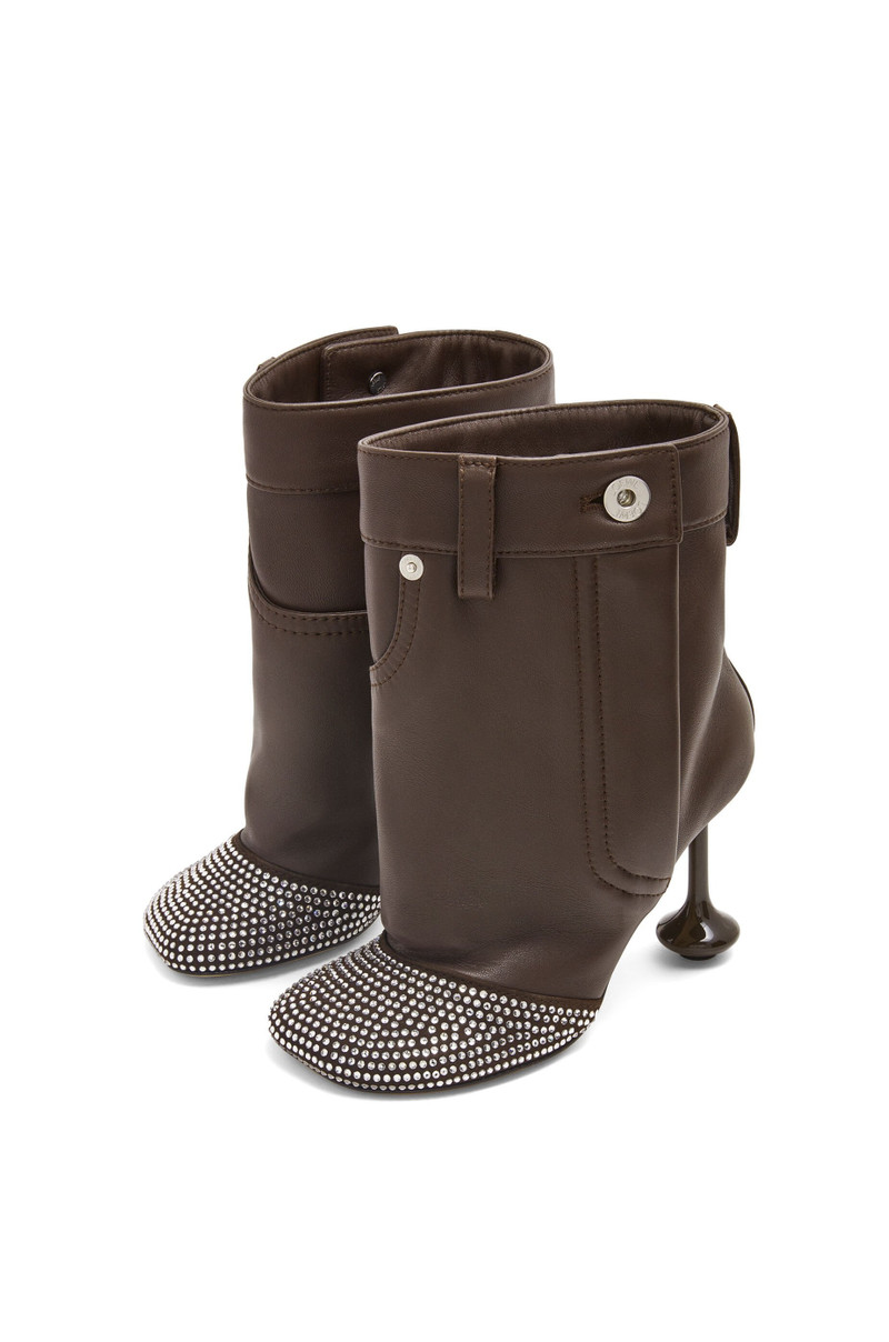 Loewe Toy boot in leather and crystal outlook