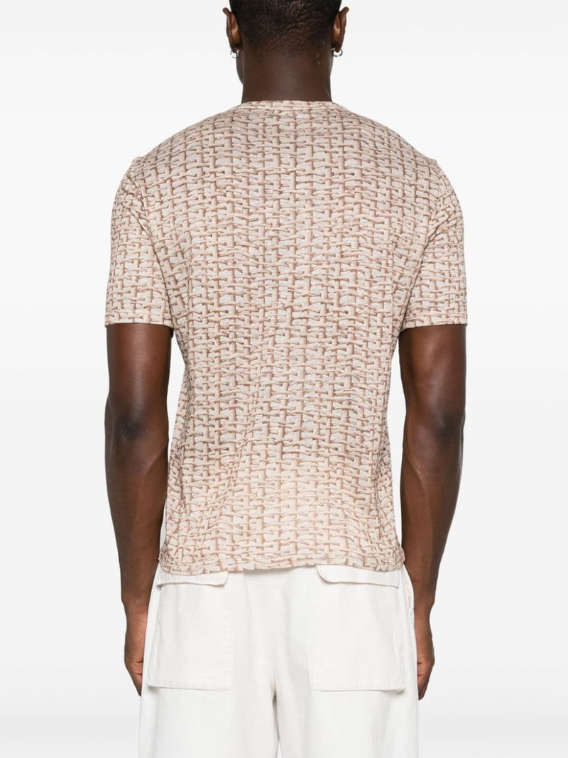 woven-print T-shirt 4