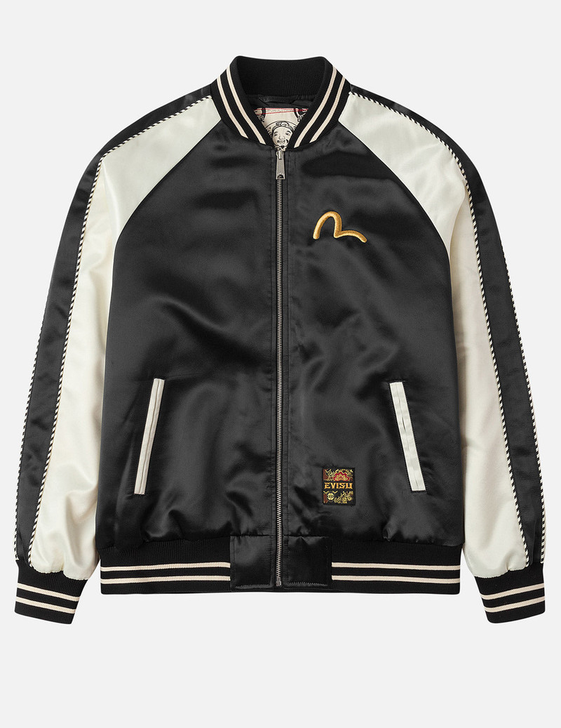 Crane Embroidery Regular Fit Souvenior Jacket 1