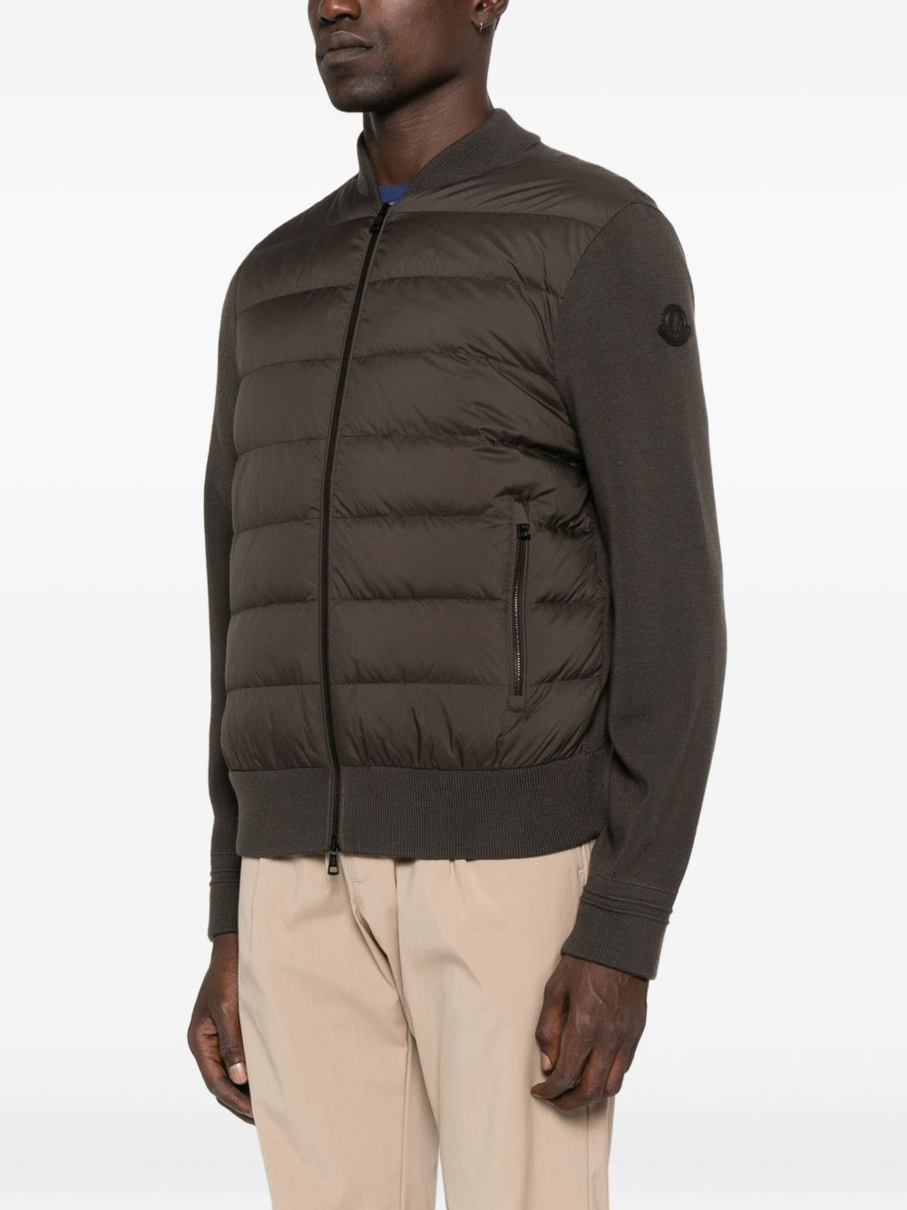 padded zip-up cardigan - 3