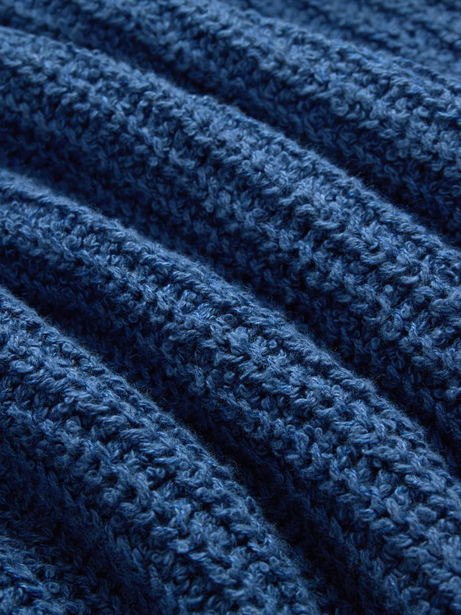 Cotton Crewneck Sweater Lapis Boucle - 3