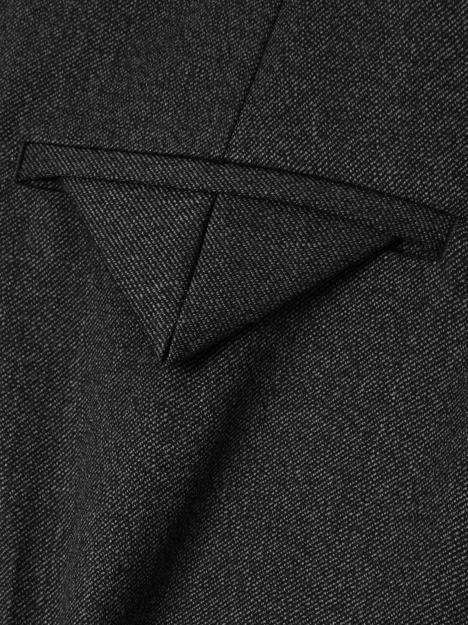 Pleated wool-twill tapered pants Black - 4