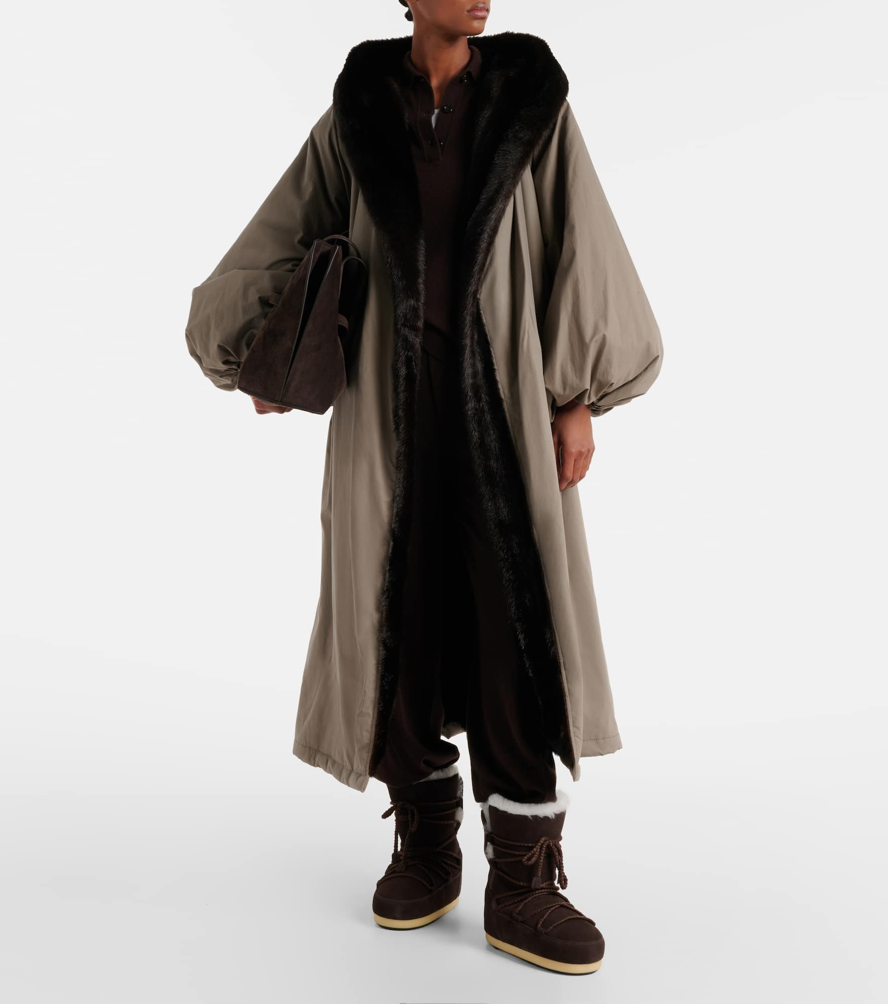 EVX shearling-lined suede snow boots - 3