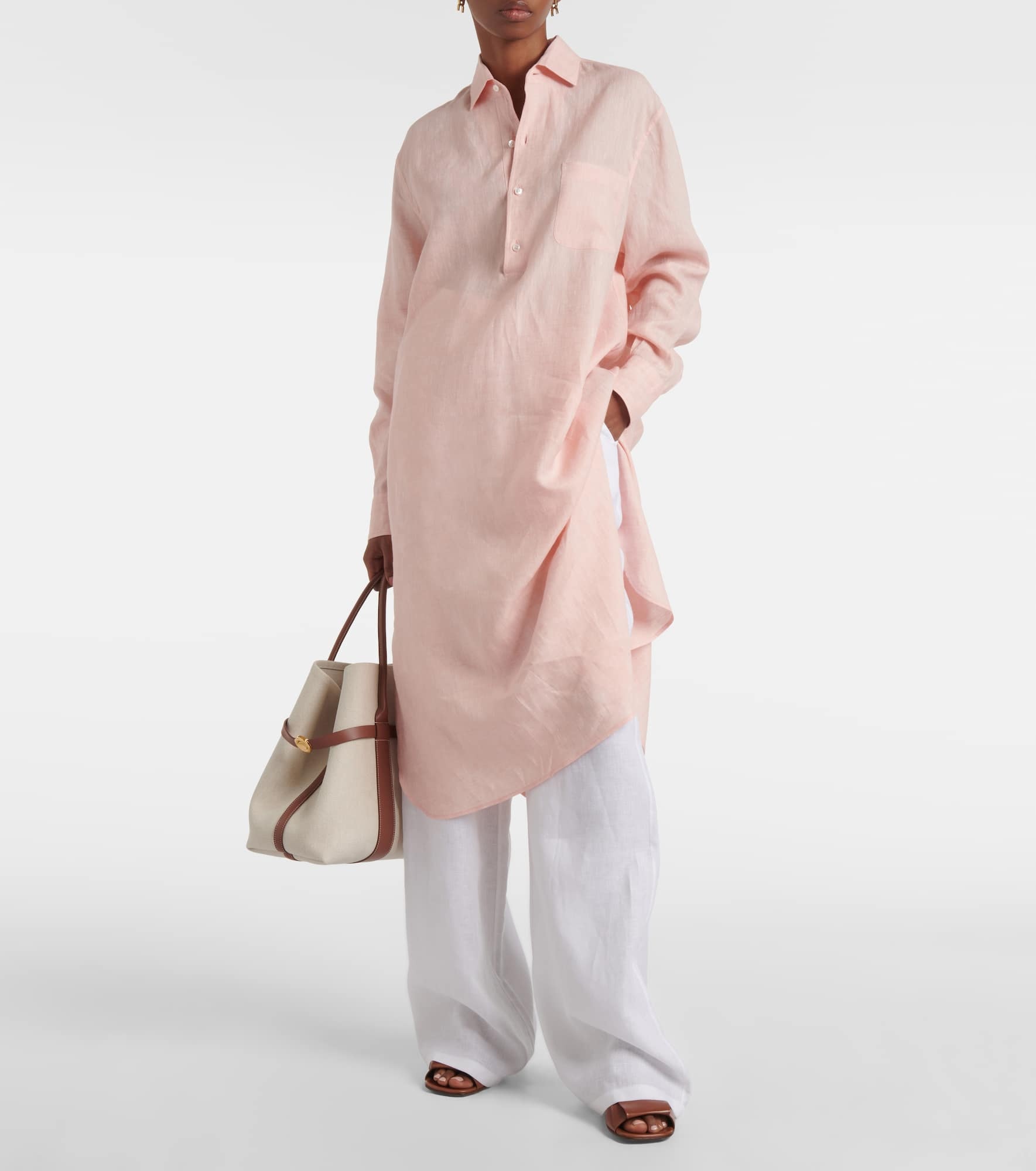 Lora linen shirt dress - 2